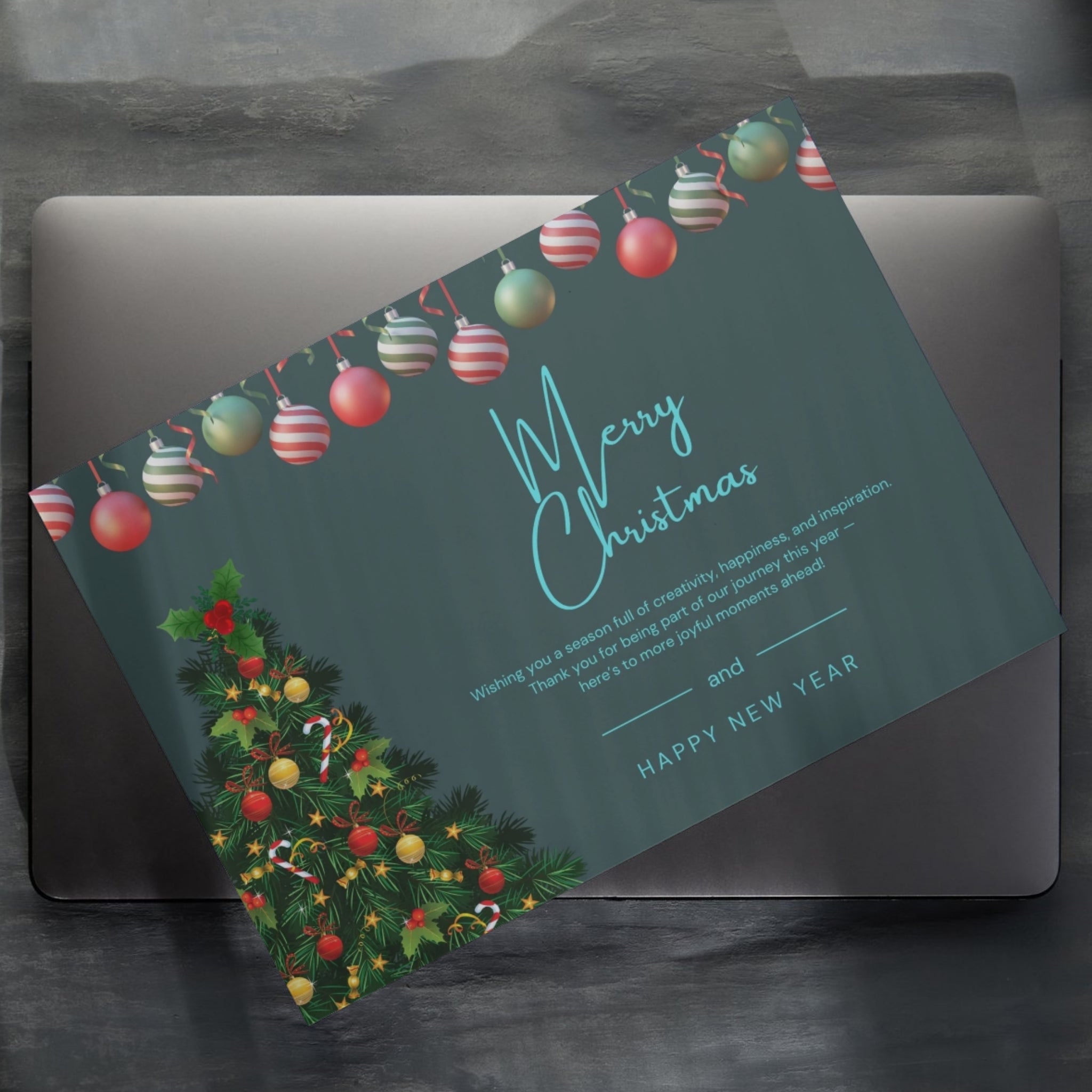 Christmas wishing card 7x5 printable holiday PDF
