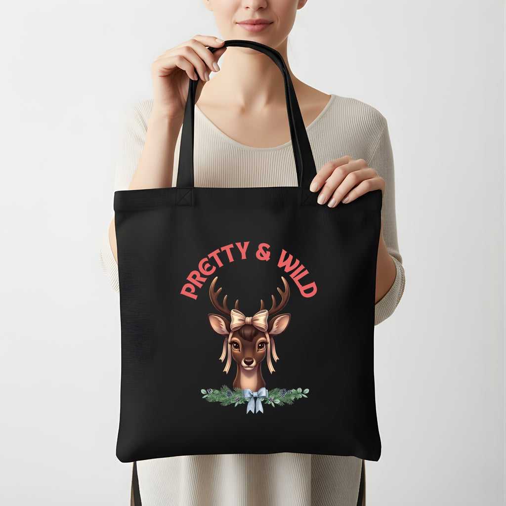 digital tote bag design Merry Bright Christmas