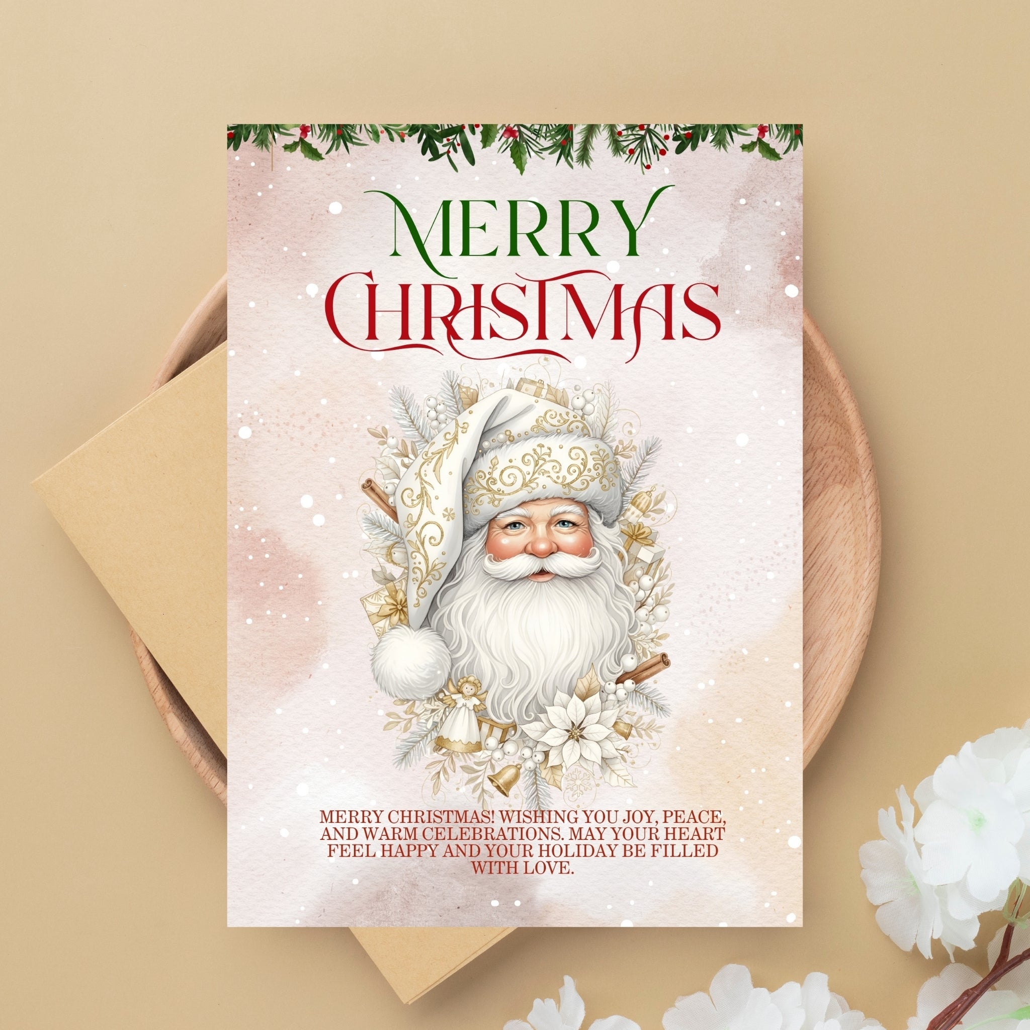 Holiday Cheer Printable Card 5×7” – Instant PDF Download