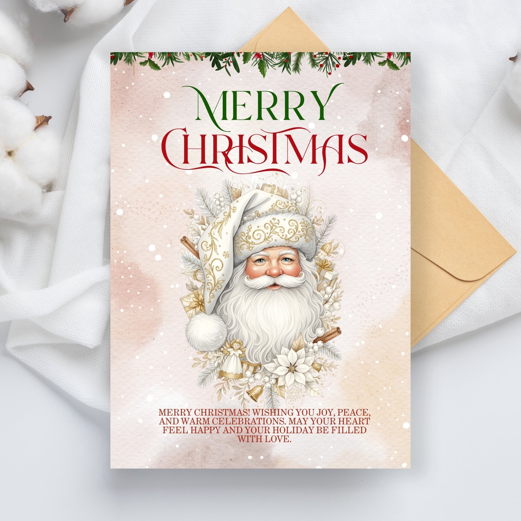 Holiday Cheer Printable Card 5×7” – Instant PDF Download