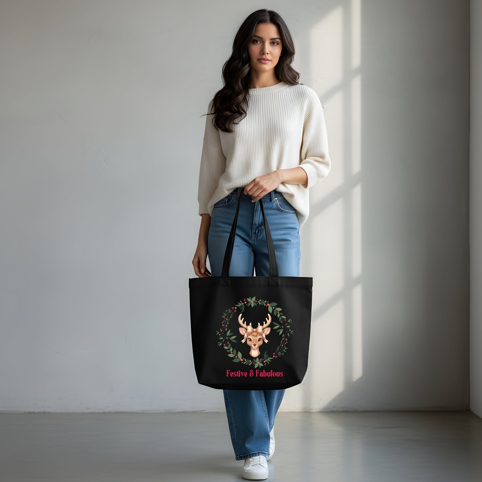 Christmas tote bag pattern PDF for printing