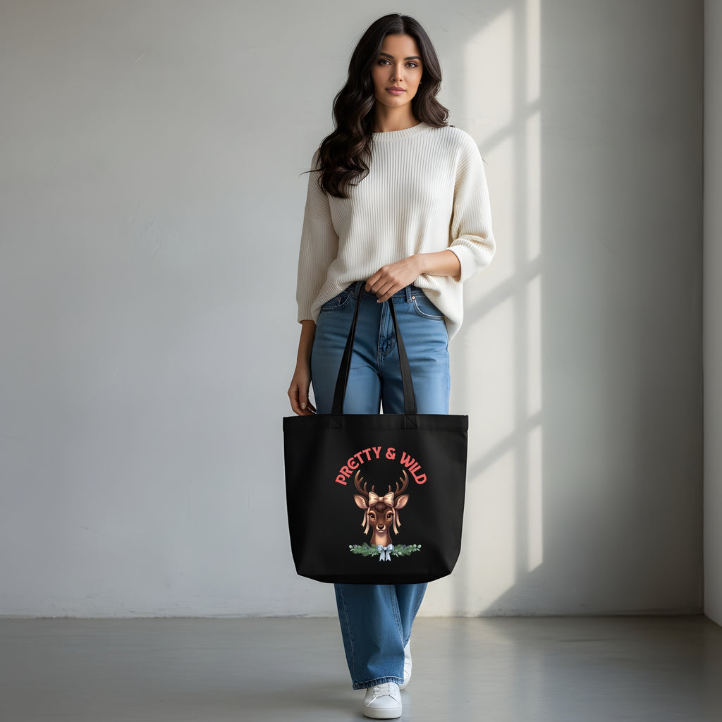 digital tote bag design Merry Bright Christmas