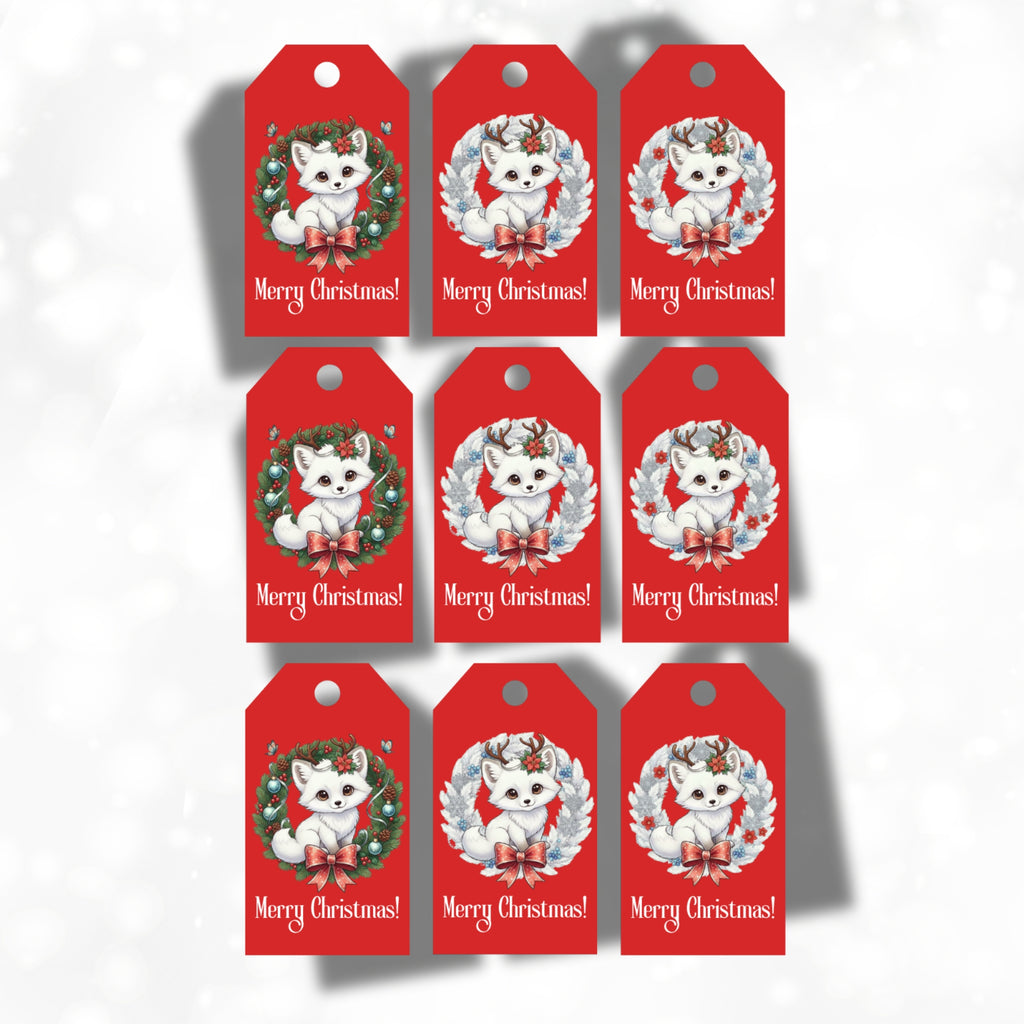 Festive Gift Tags Printable — Set of 9 Festive Designs (PDF)