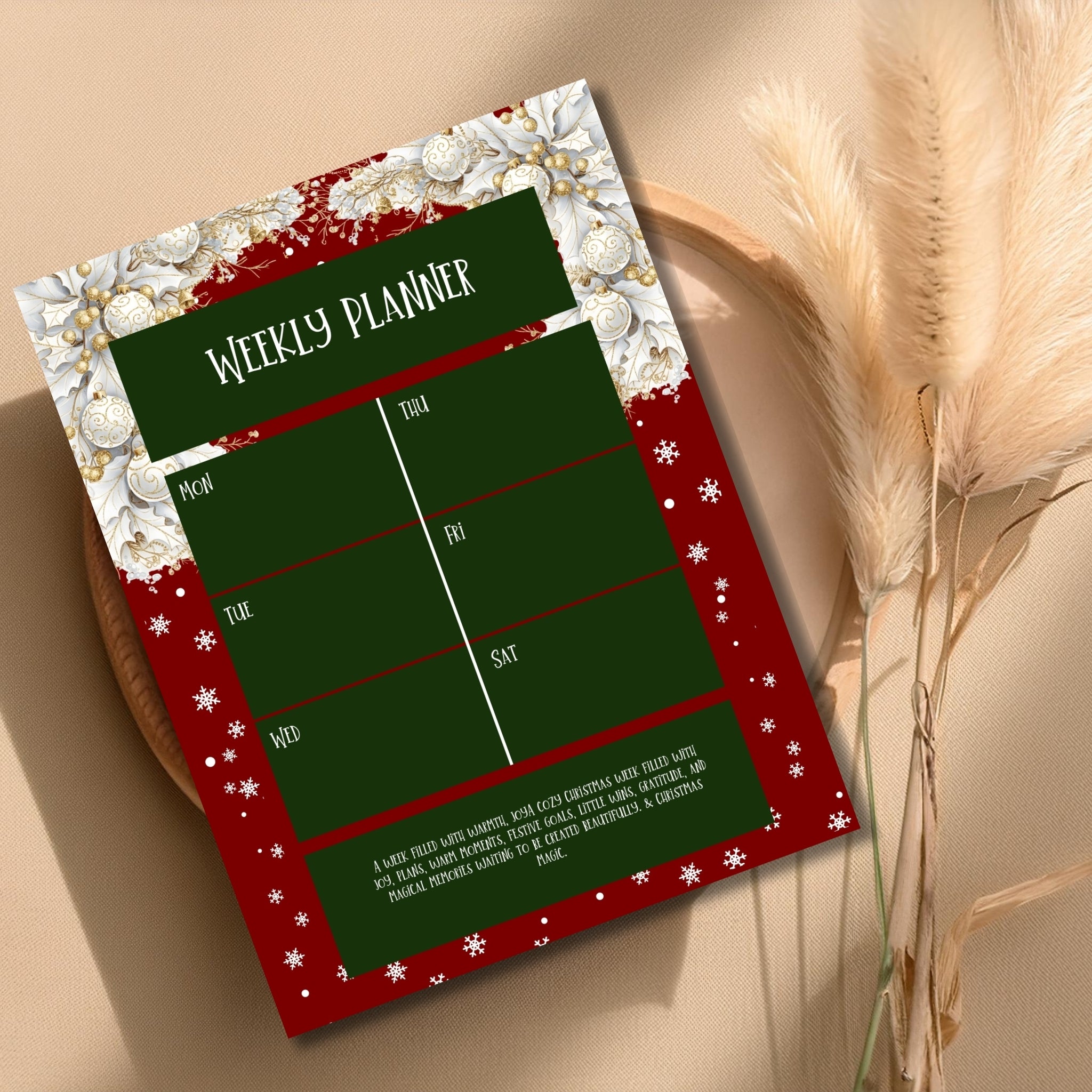 Christmas Weekly Planner 8.5×11” – Printable Holiday Schedule