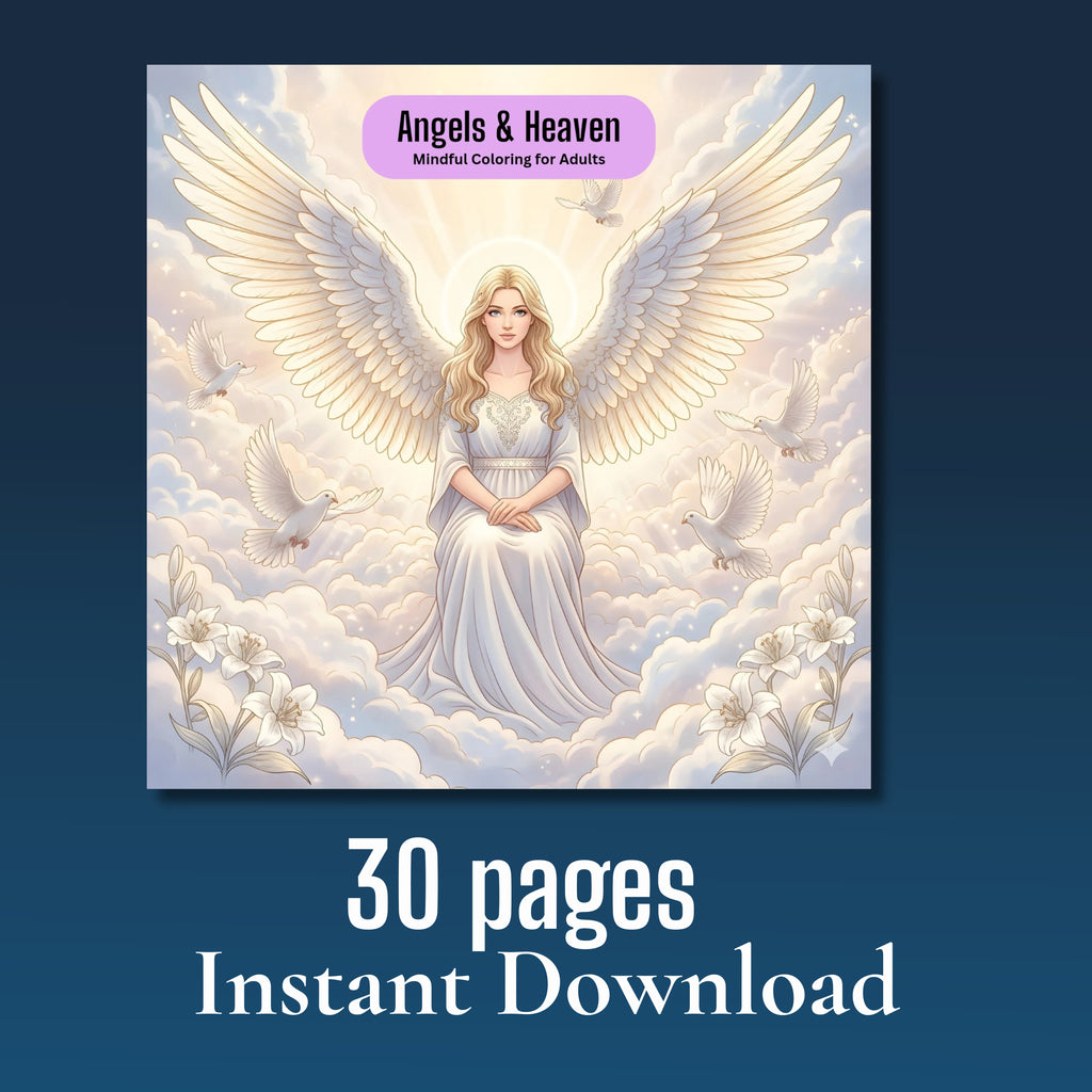 printable spiritual coloring book for adult PDF 30 pages