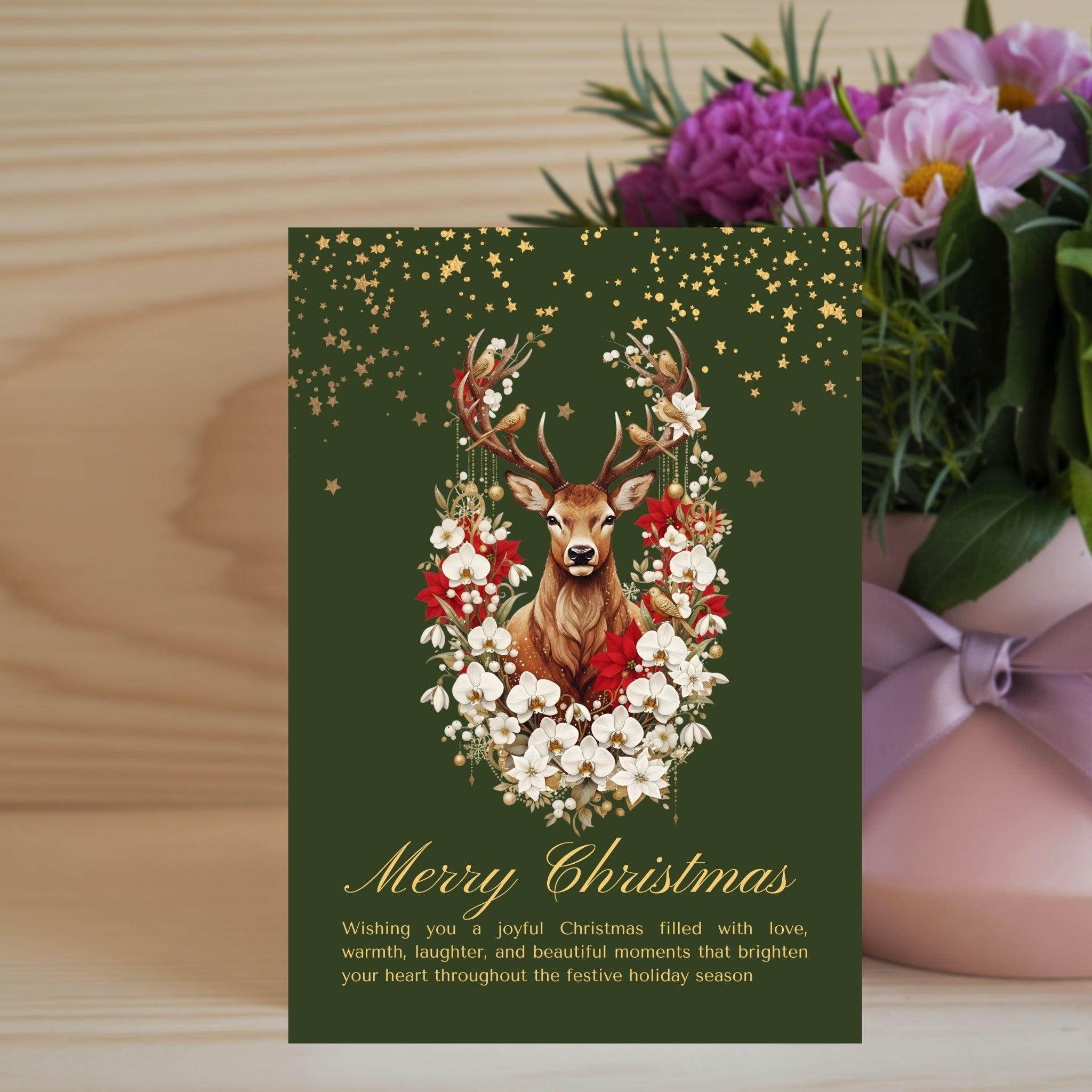 Festive Cheer 5×7” Printable Greeting Card – Quick & Easy PDF Download