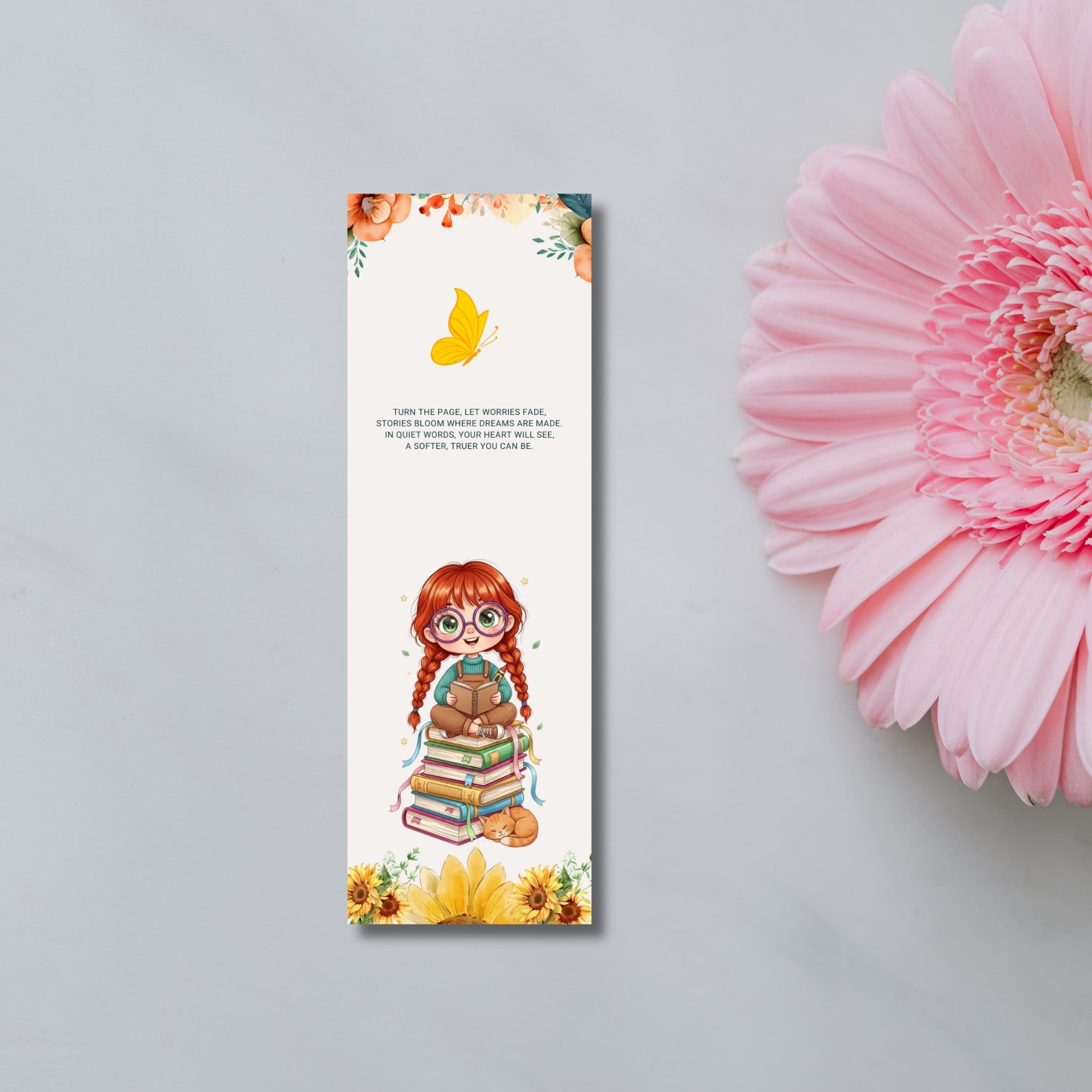 Printable Bookmark Set | 2×6 in Digital Bookmarks | 7 Unique Designs