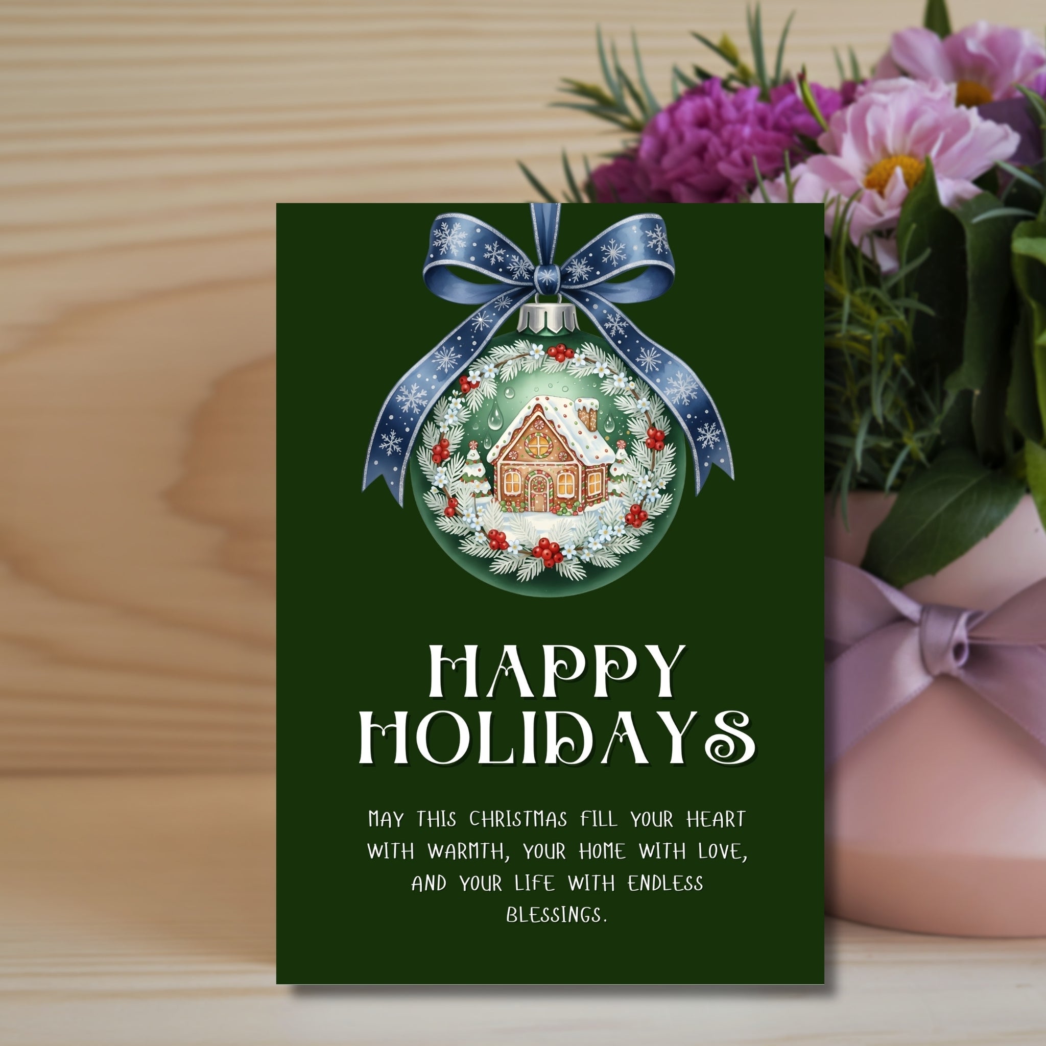 Holiday Cheer Printable Card 5×7” – Fast & Easy PDF Download