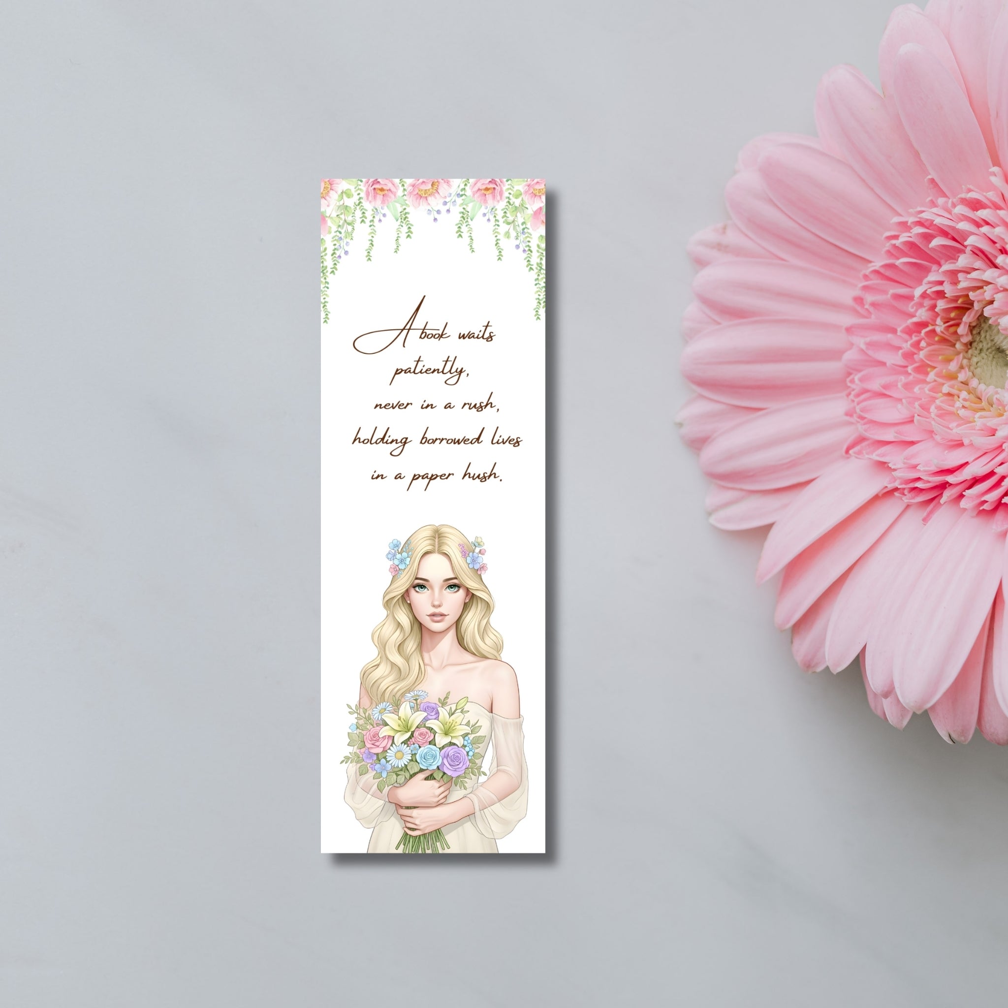 Aesthetic Printable Bookmarks | 2×6 Size | 5-Design Digital Download