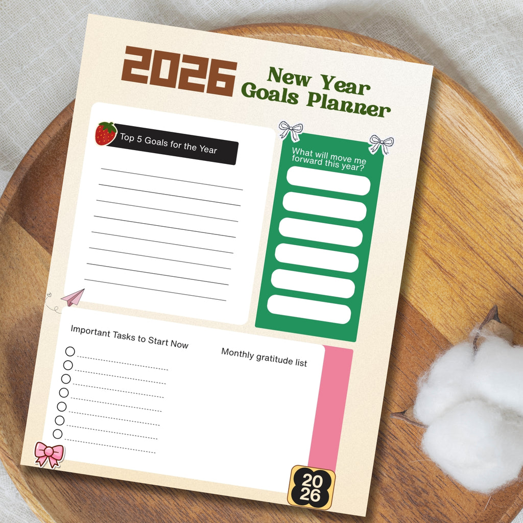2026 One-Page New Year Goals Planner