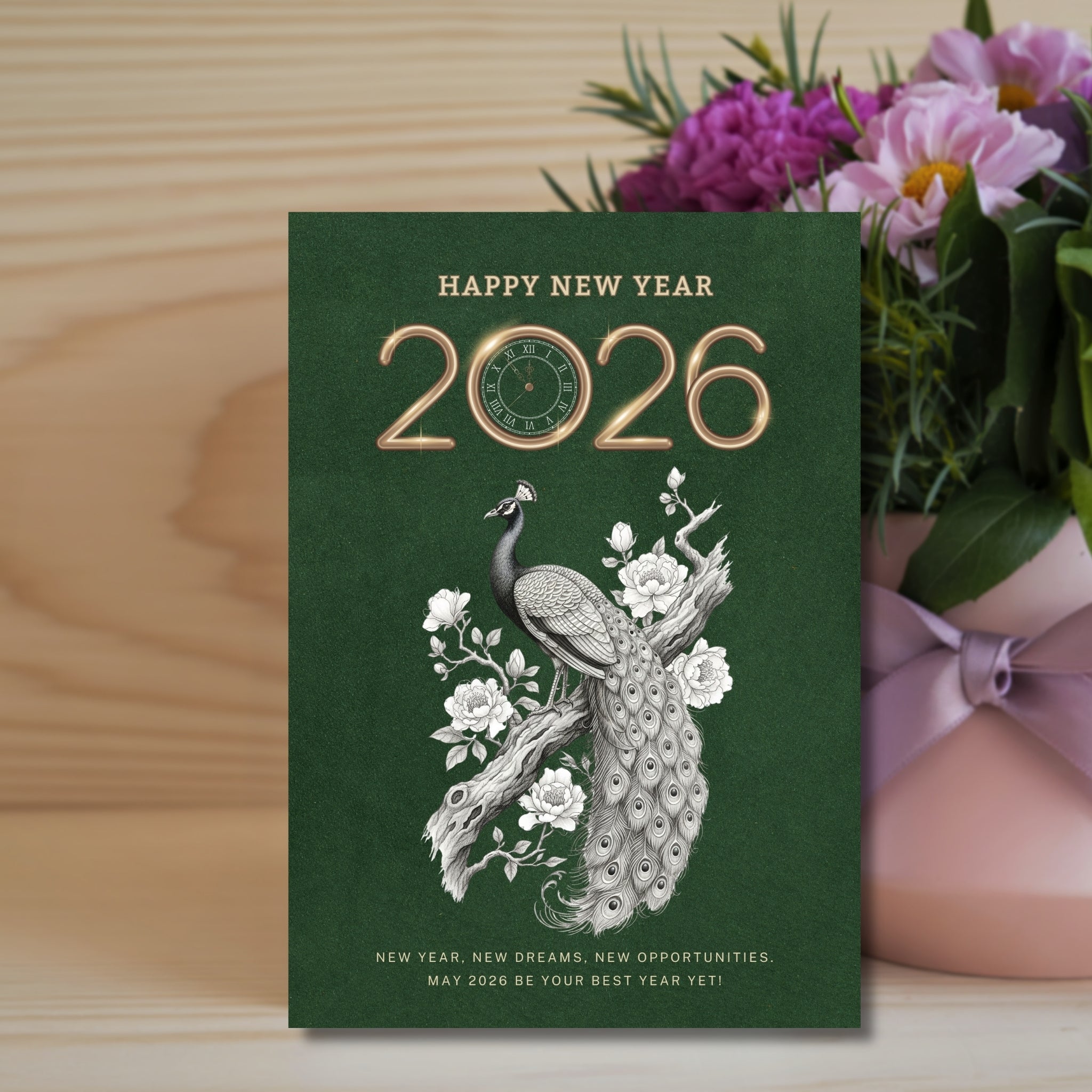 2026 New Year Printable Card – 5×7” Instant PDF