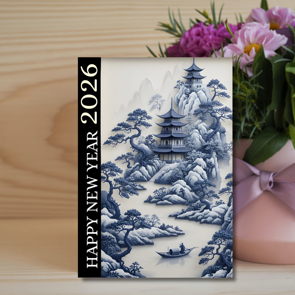 New Year 2026 Card Printable 5×7” – Instant PDF Download