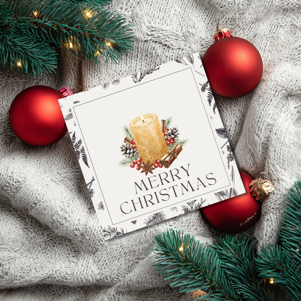 Rustic Christmas Card Trio – Square Holiday PDF Set