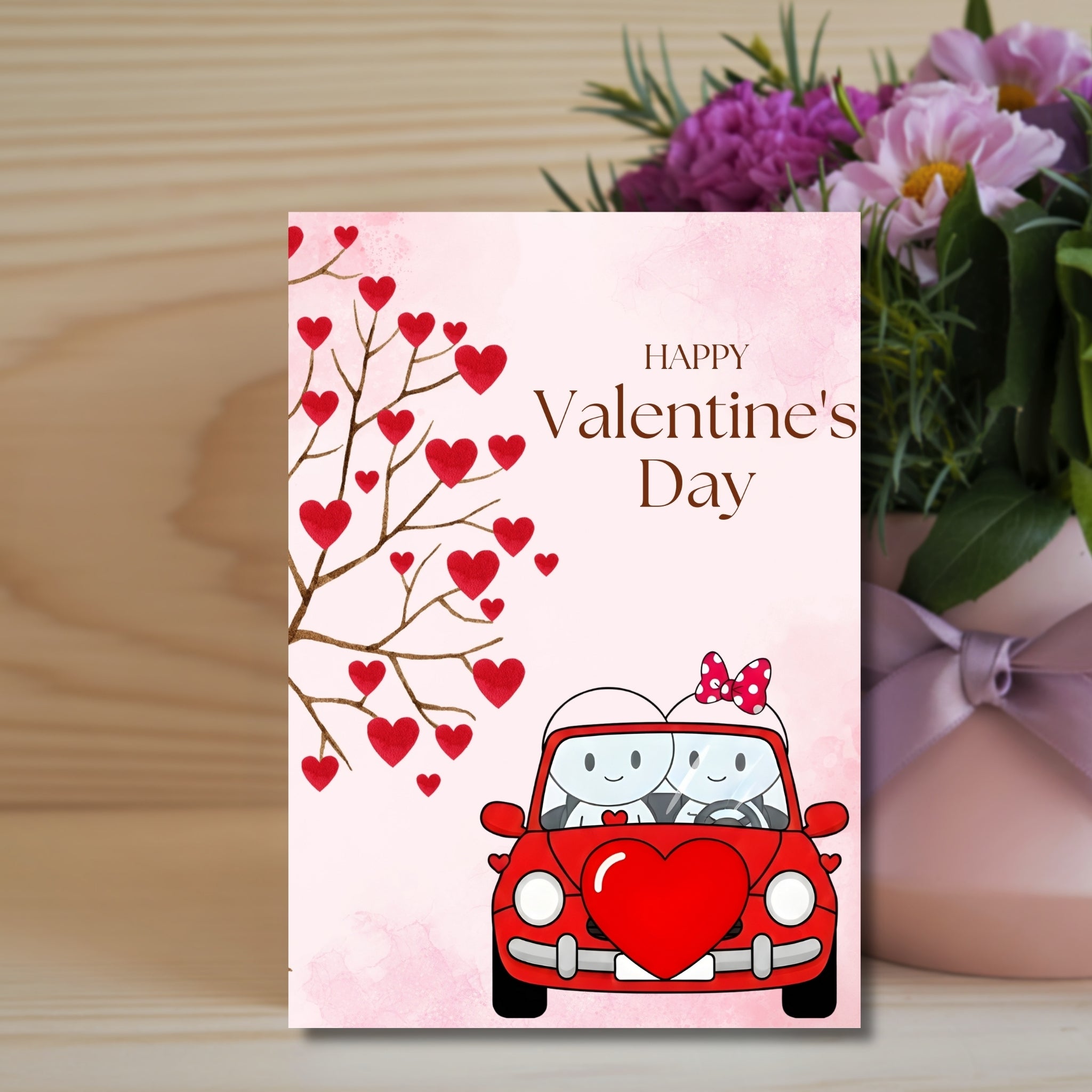 Valentine’s Day Printable Cards | 5 Cute Illustrated Designs | Digital 5×7 Love Cards