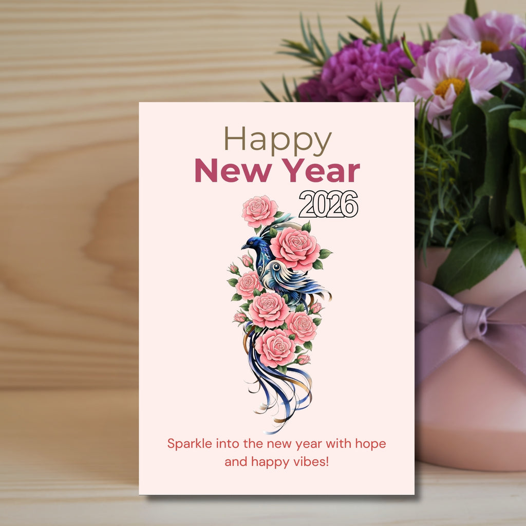 2026 New Year Printable Card – 5×7” Instant PDF