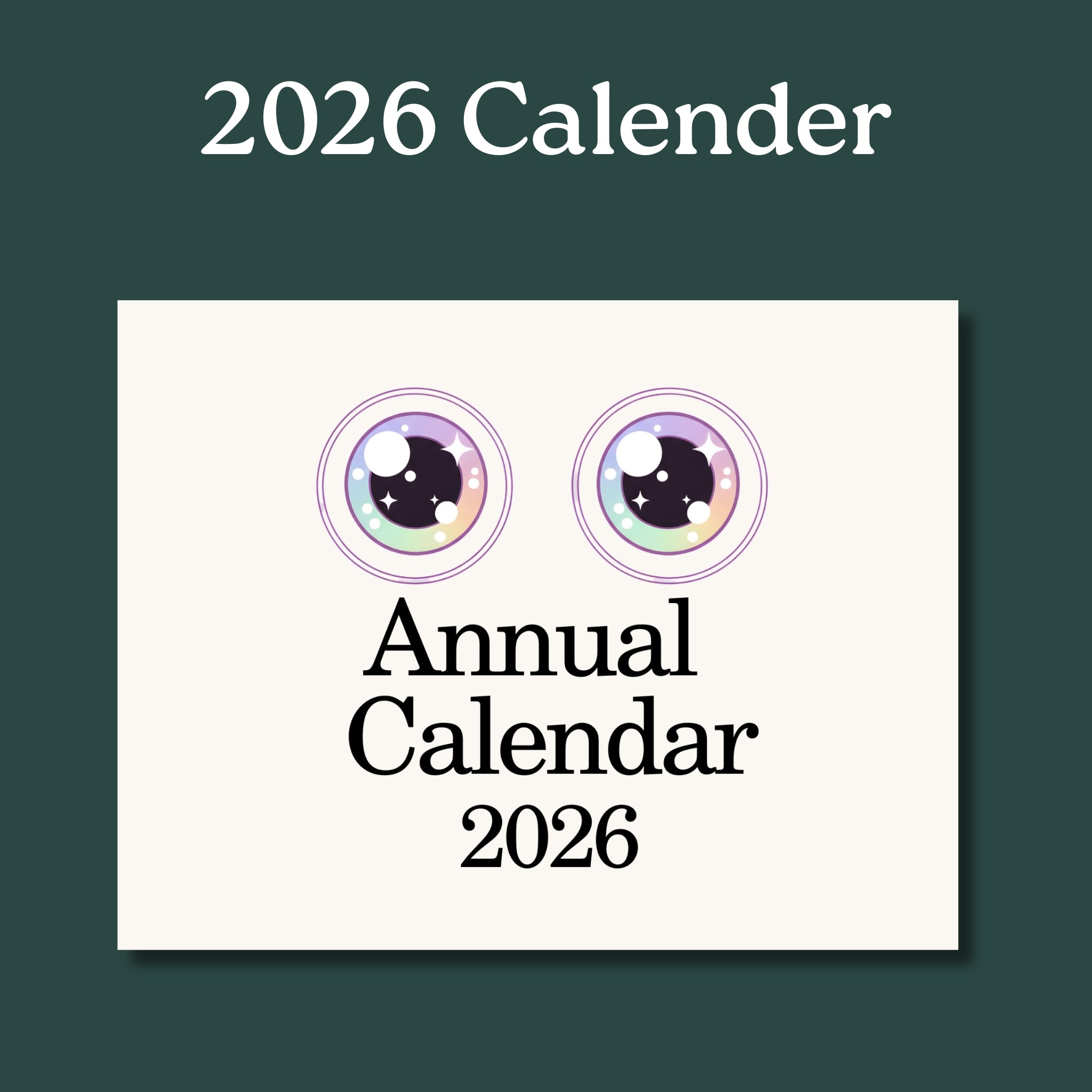 2026 Landscape Calendar – 11×8.5" One-Page PDF