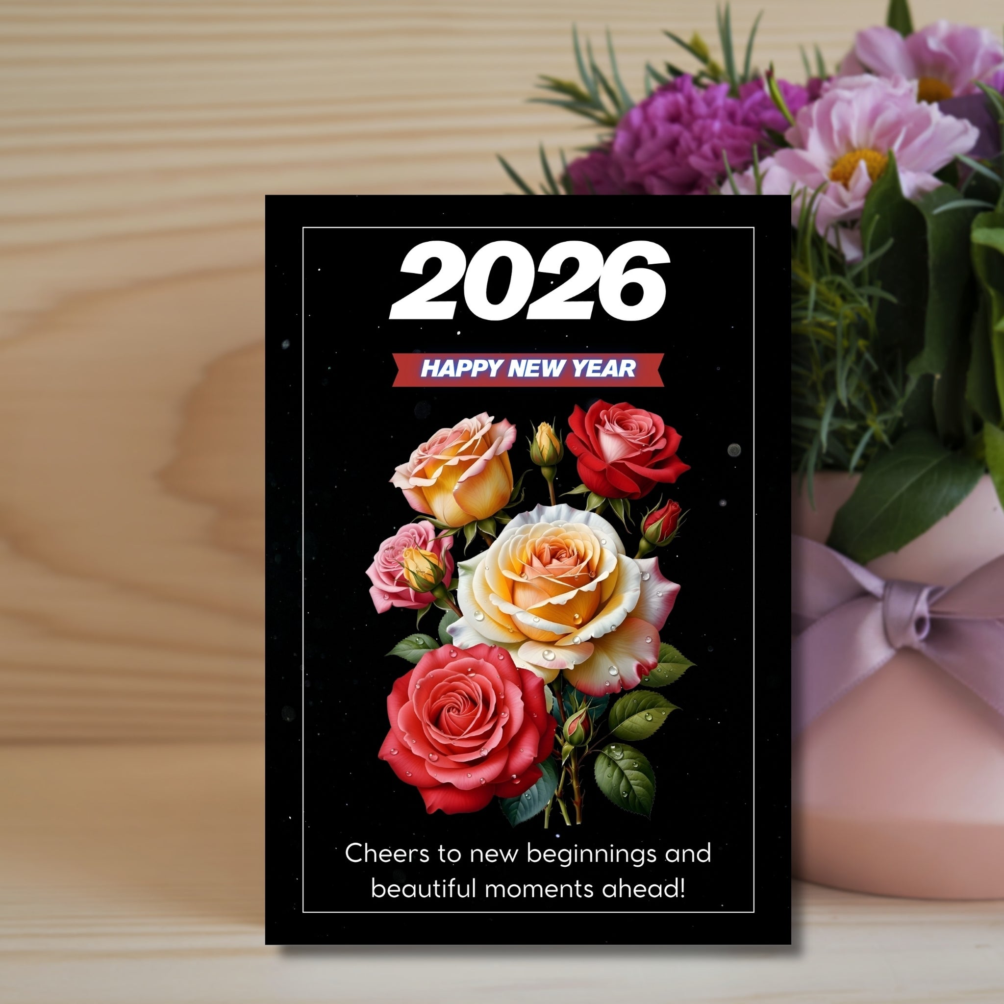 New Year 2026 Printable Card 5×7” – Instant Download PDF