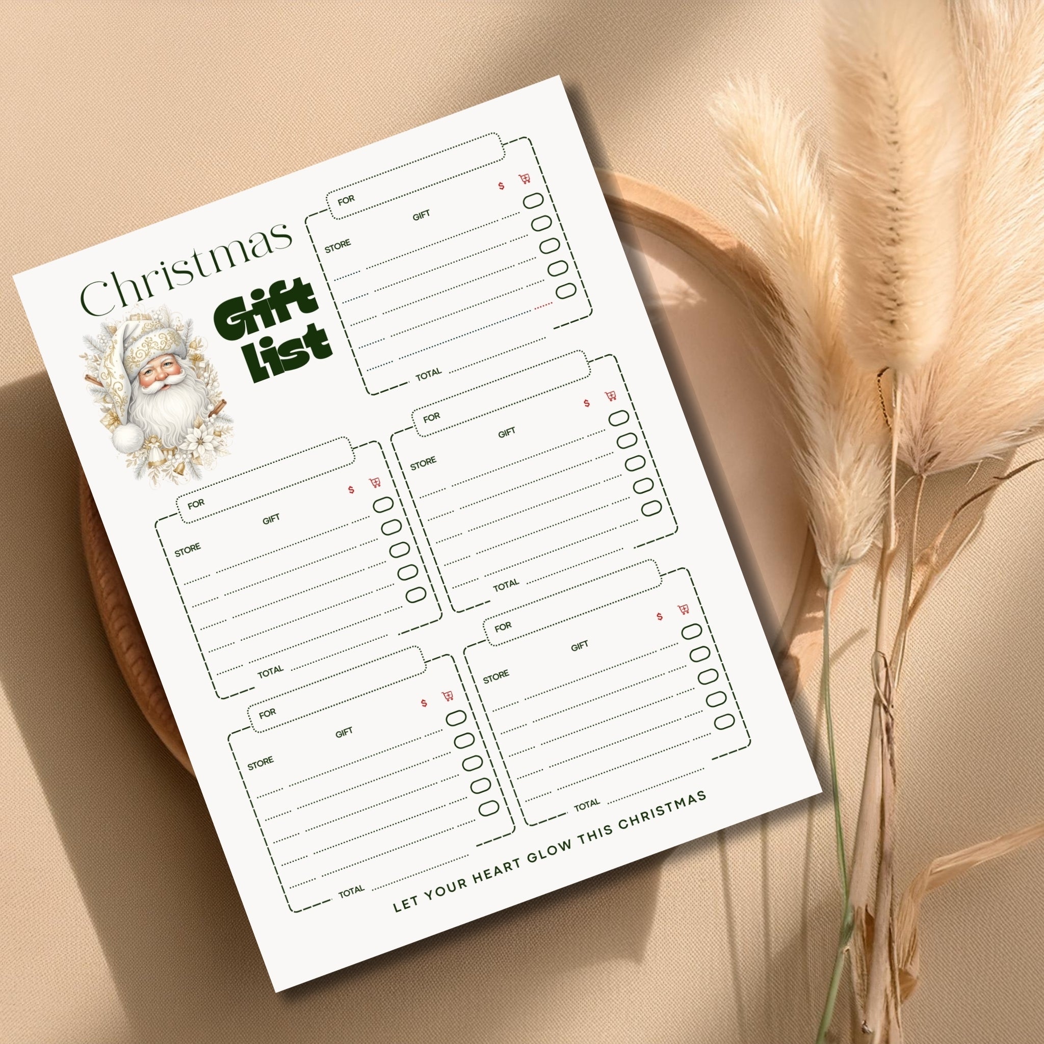Christmas Gift List Planner – 8.5×11" Printable PDF | Holiday Gift Organizer