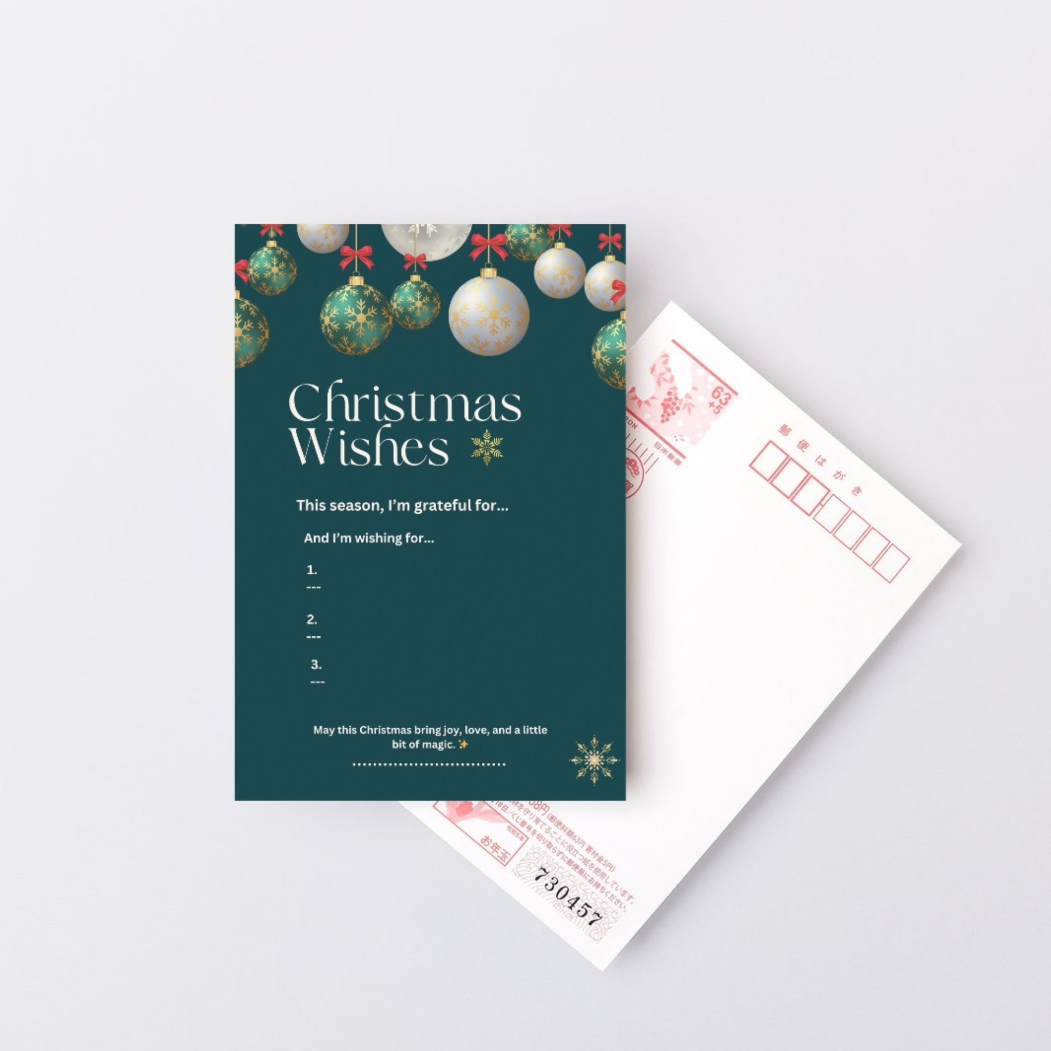 Printable Christmas wish list sheet – festive holiday design