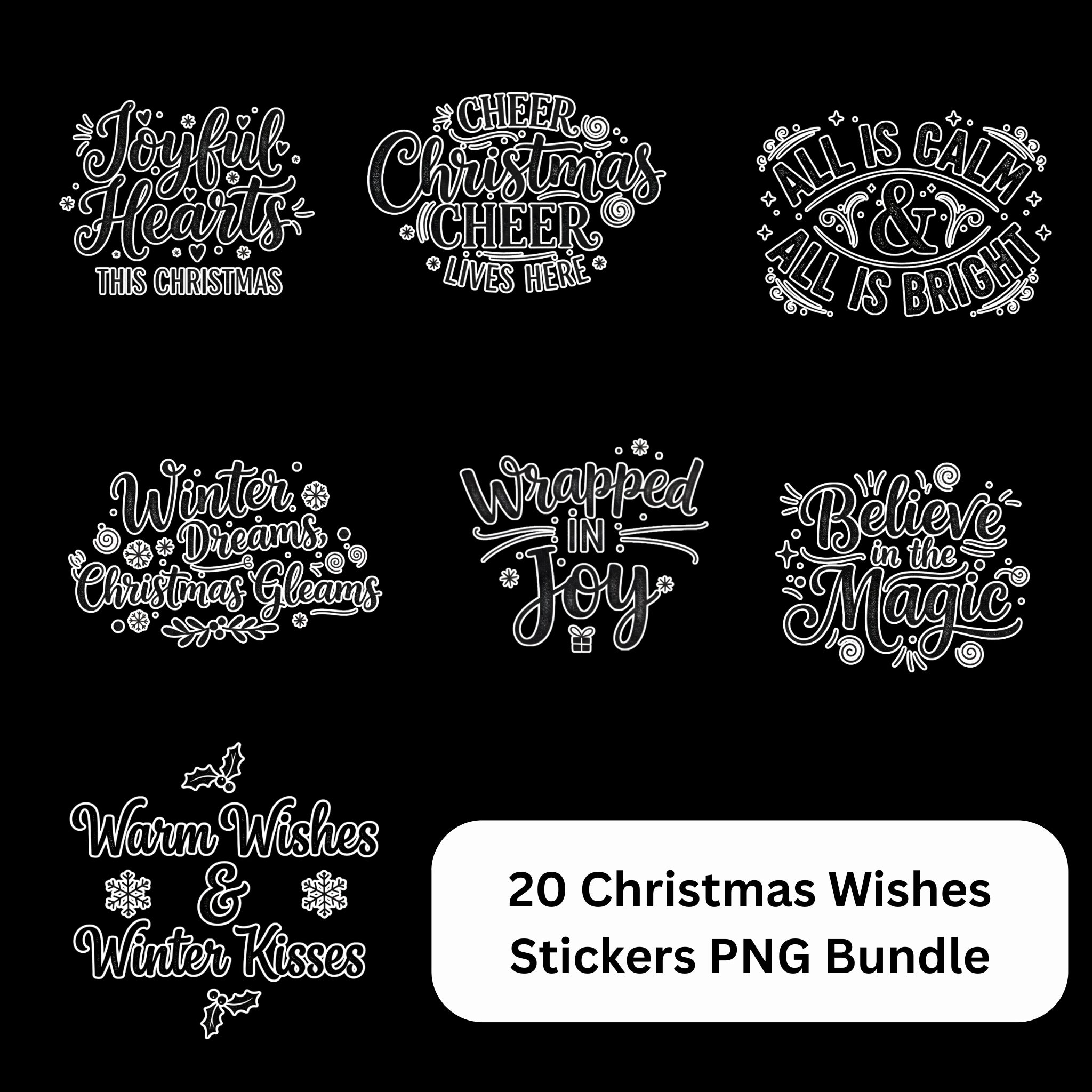 printable christmas stickers for cards and gifts