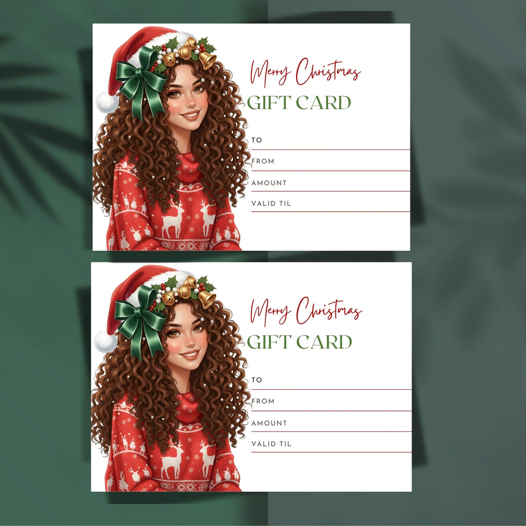 Christmas Gift Card Printable – 7×5” PDF File | Instant Download