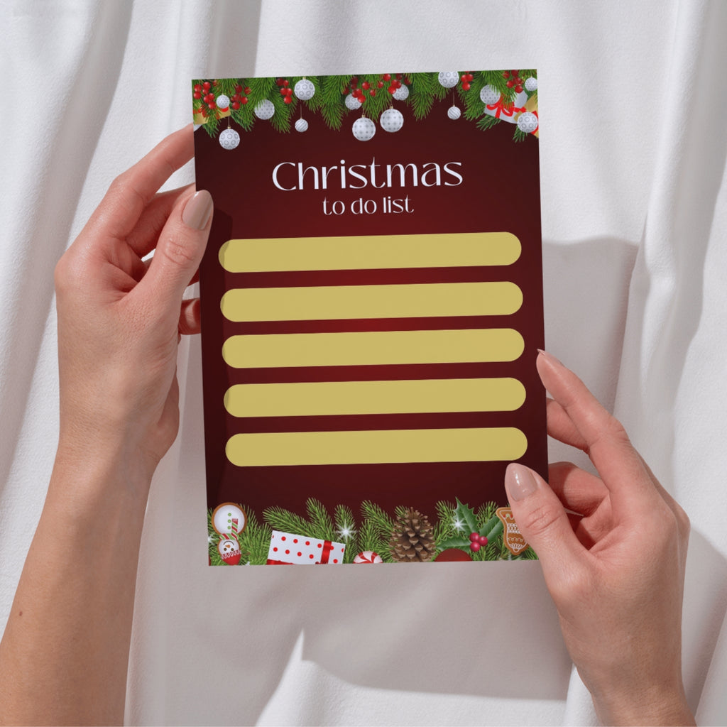 Christmas to do list printable 8.5x11 holiday checklist