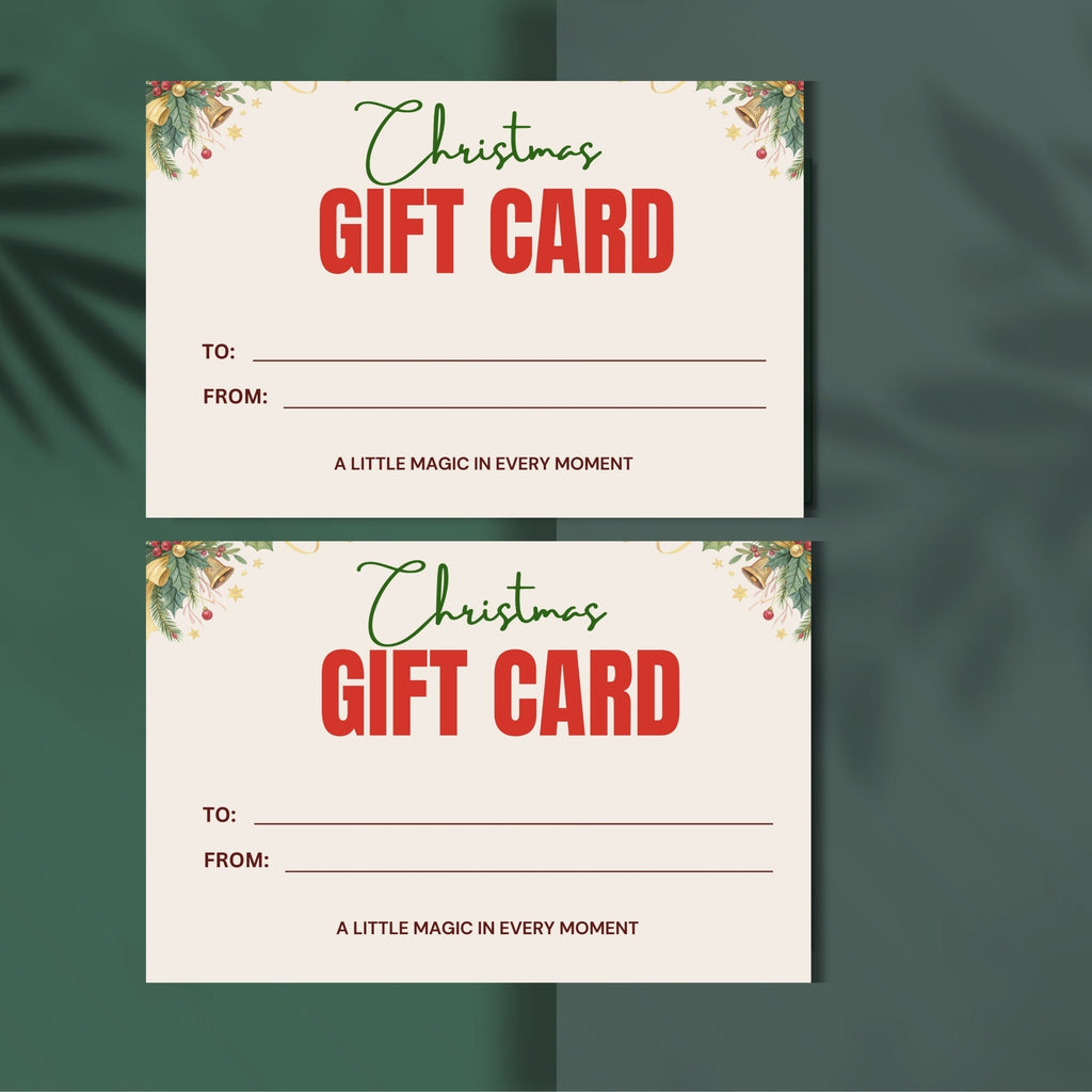 Printable Christmas Gift Card – 7×5" Holiday Card PDF | Instant Download