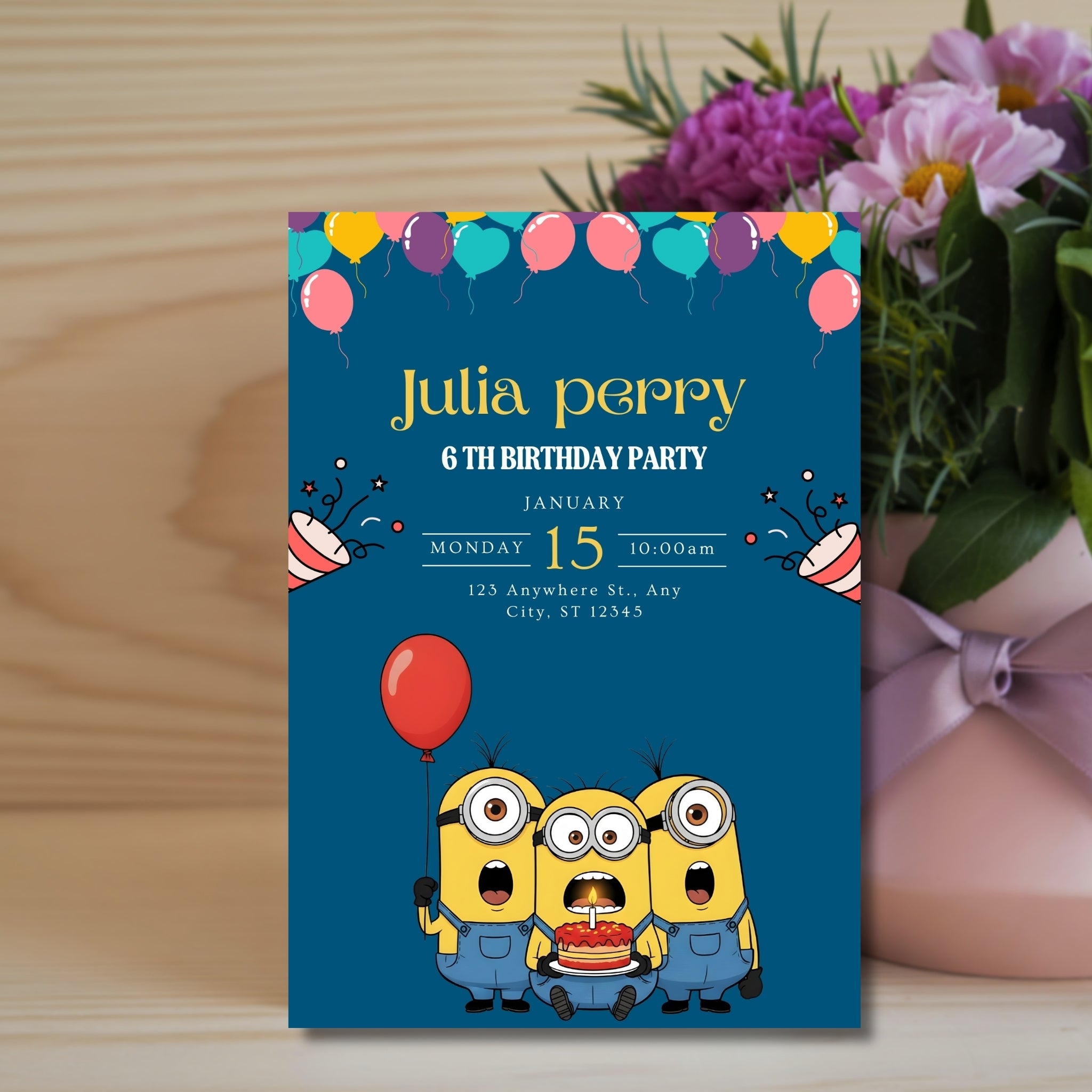 🎉 Birthday Invitation Card | Editable Canva Design