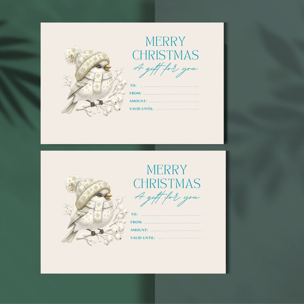 Christmas Gift Card Printable – 7×5" Holiday Card | Instant PDF Download