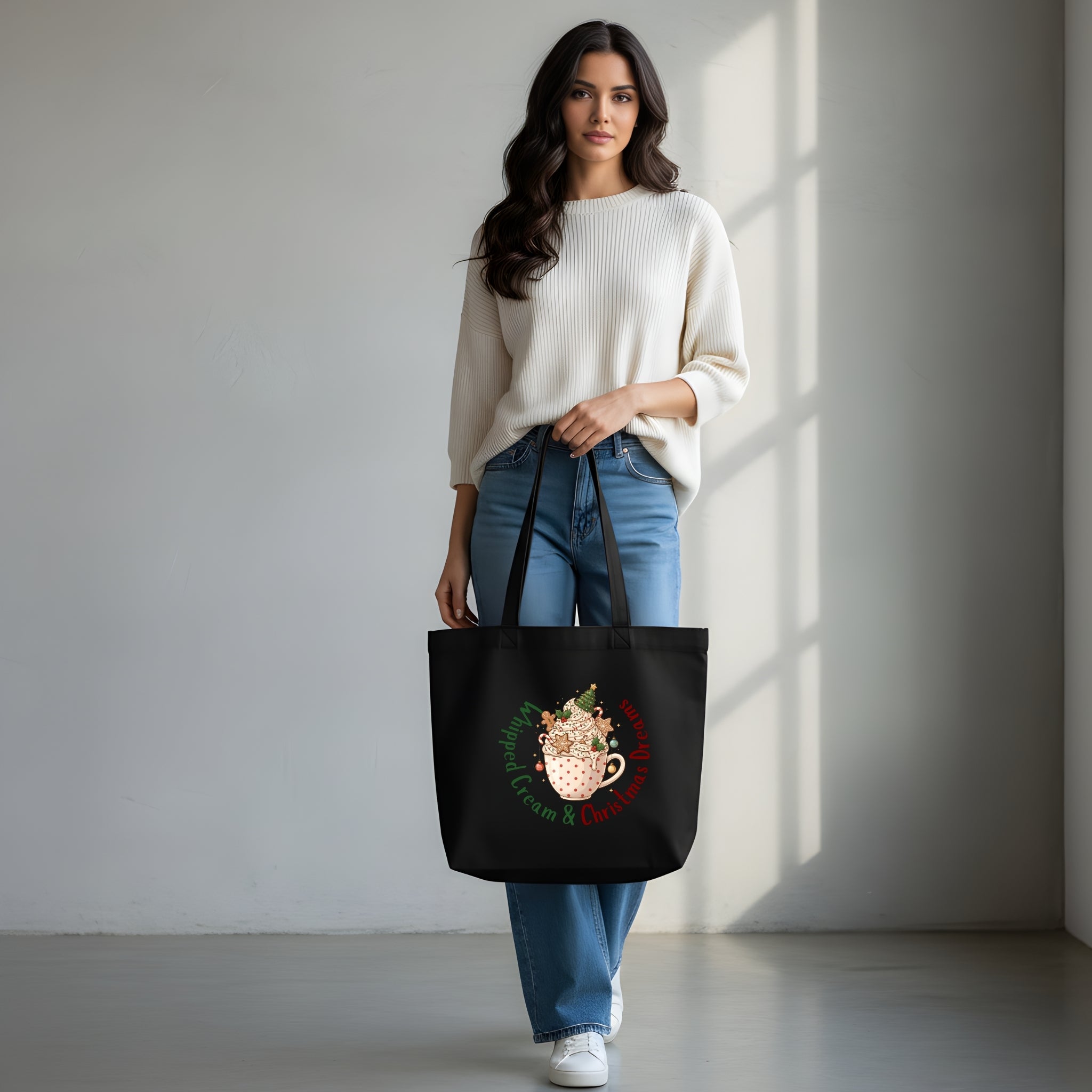 festive tote bag artwork Christmas vibes digital file