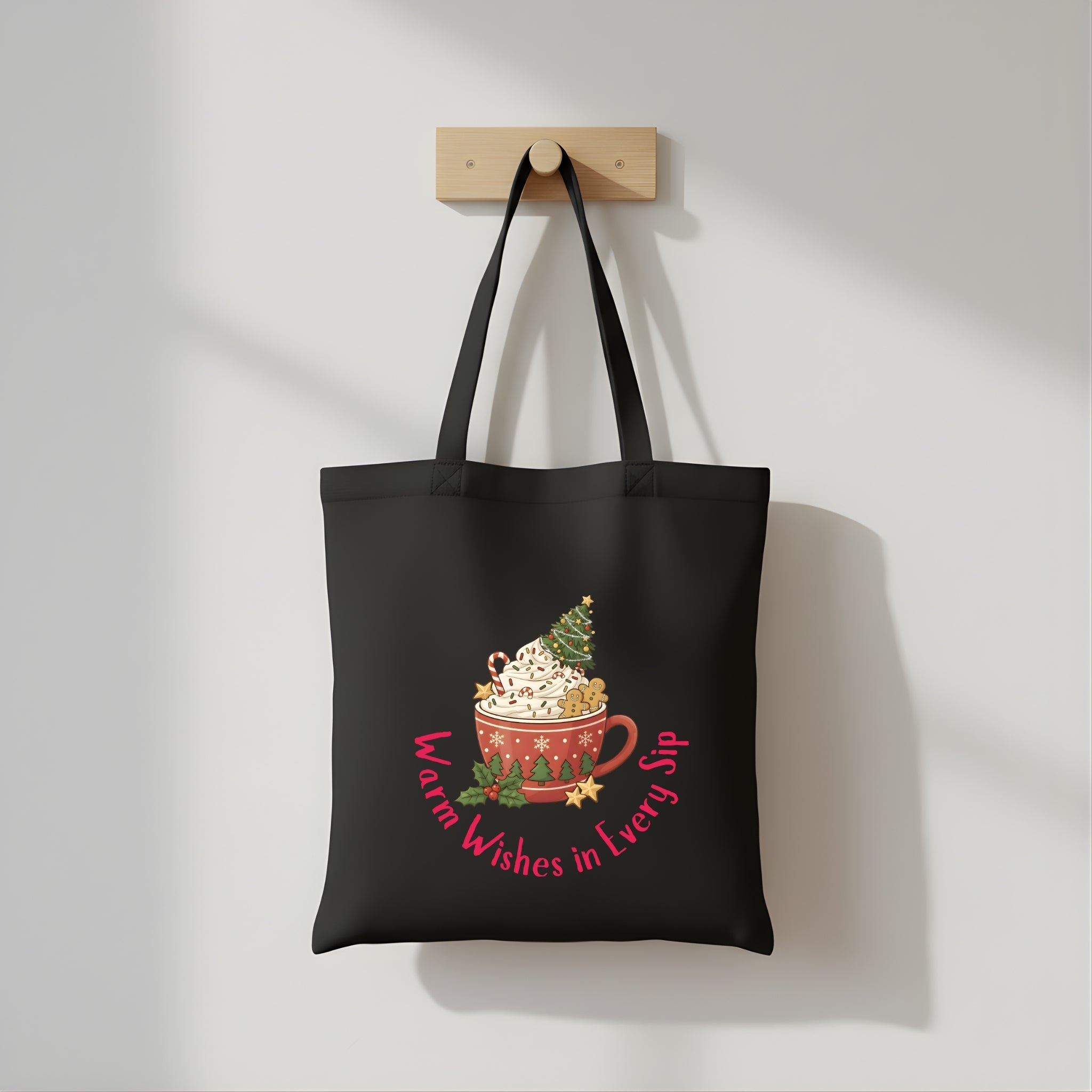 festive tote bag print design for Christmas