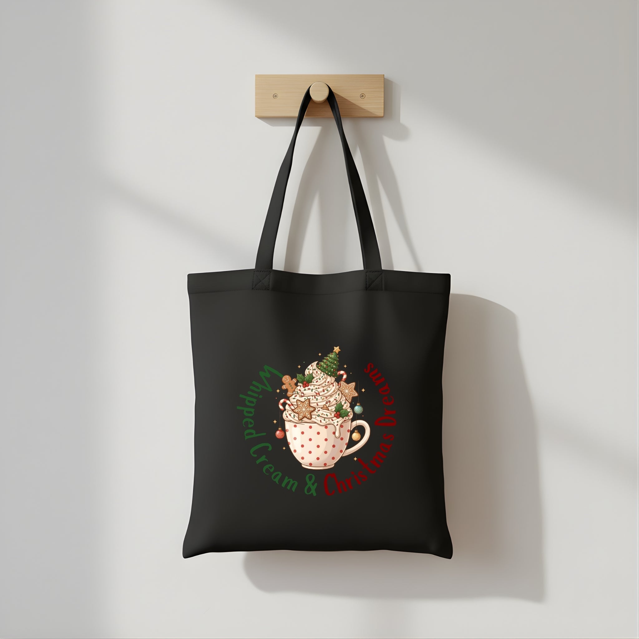festive tote bag artwork Christmas vibes digital file