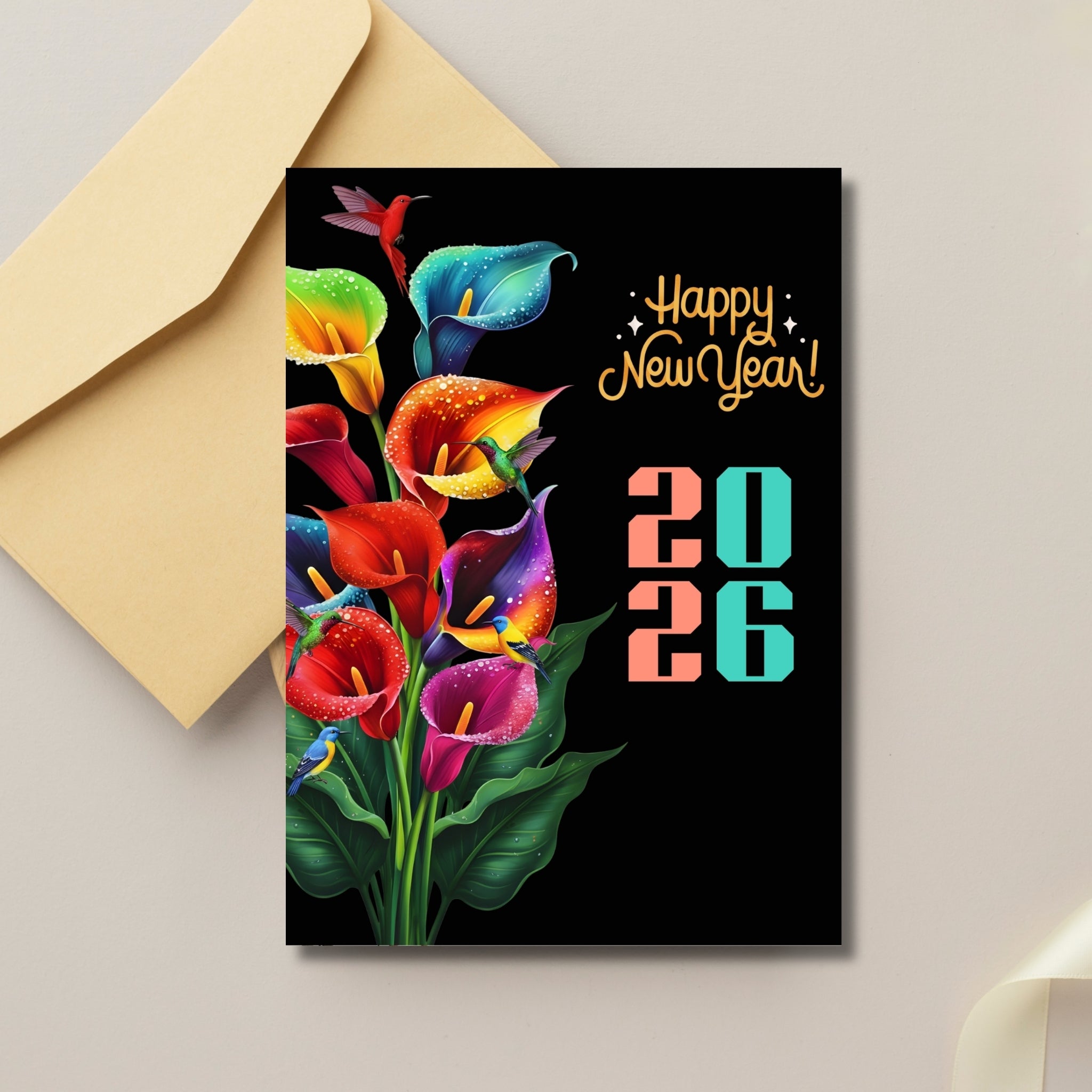 New Year 2026 Printable Card 5×7”