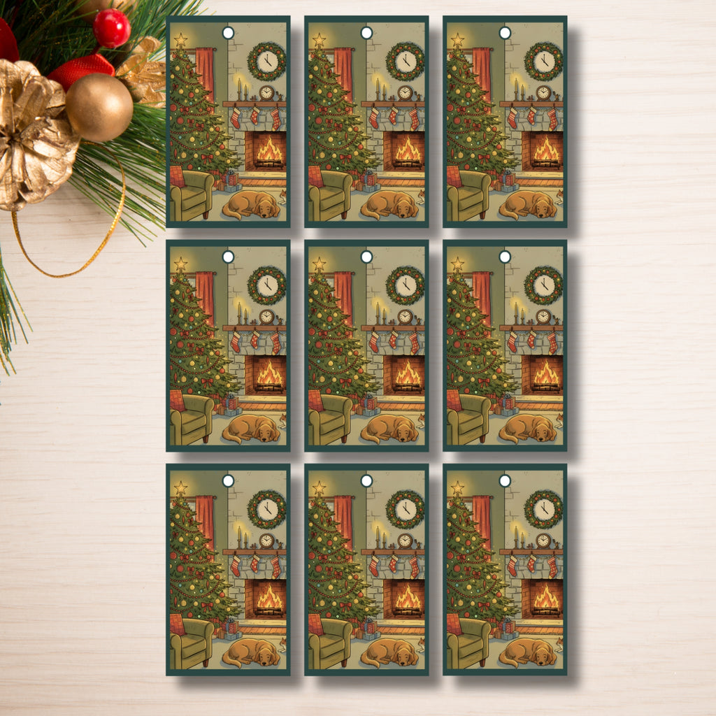 Festive Christmas Gift Tags Set — 9 Printable Designs in One PDF