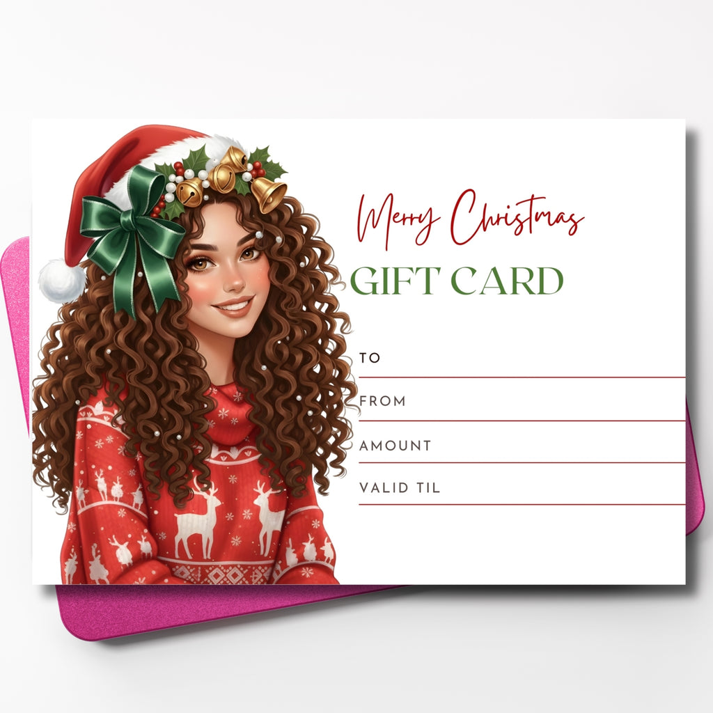 Christmas Gift Card Printable – 7×5” PDF File | Instant Download