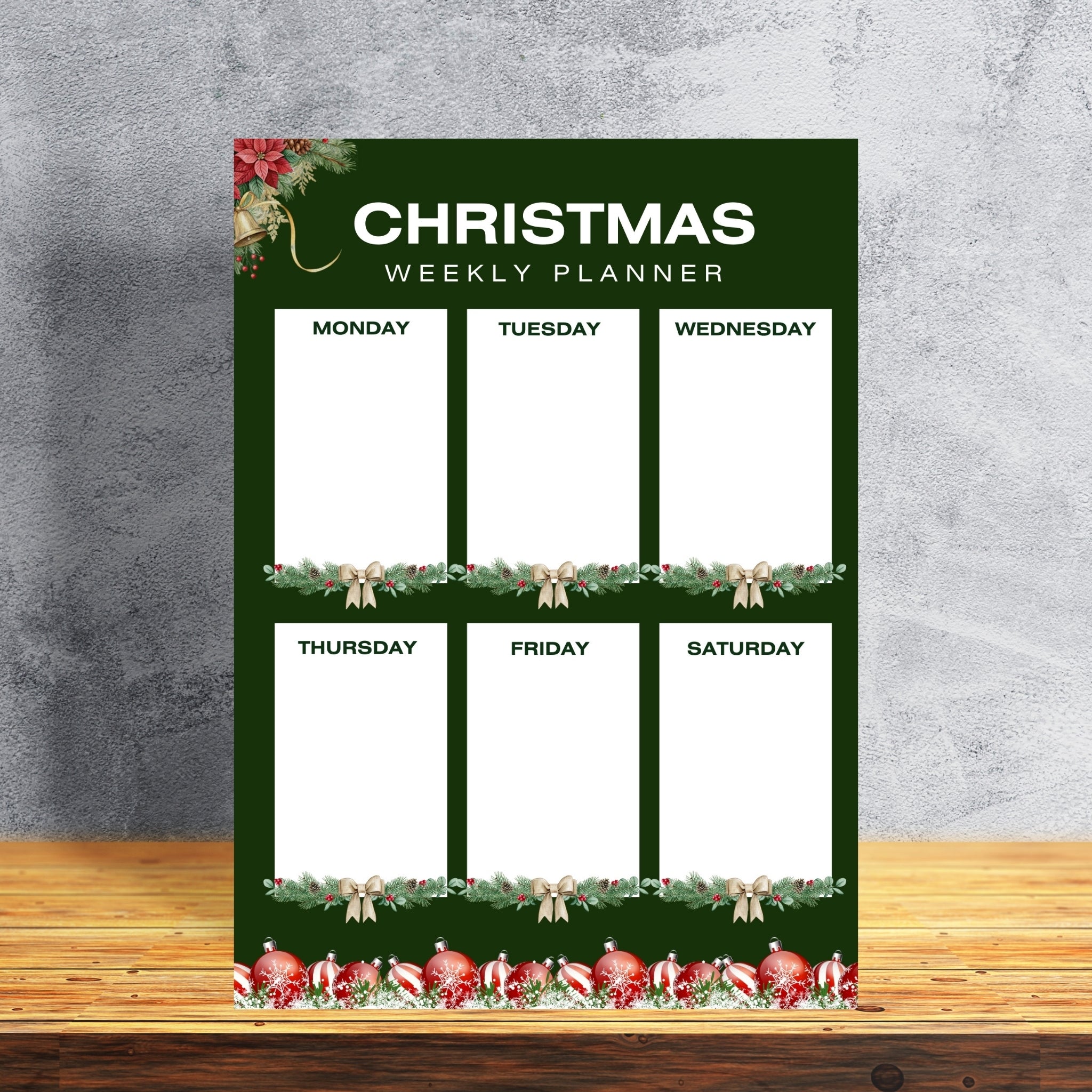 8.5×11” Christmas Weekly Planner
