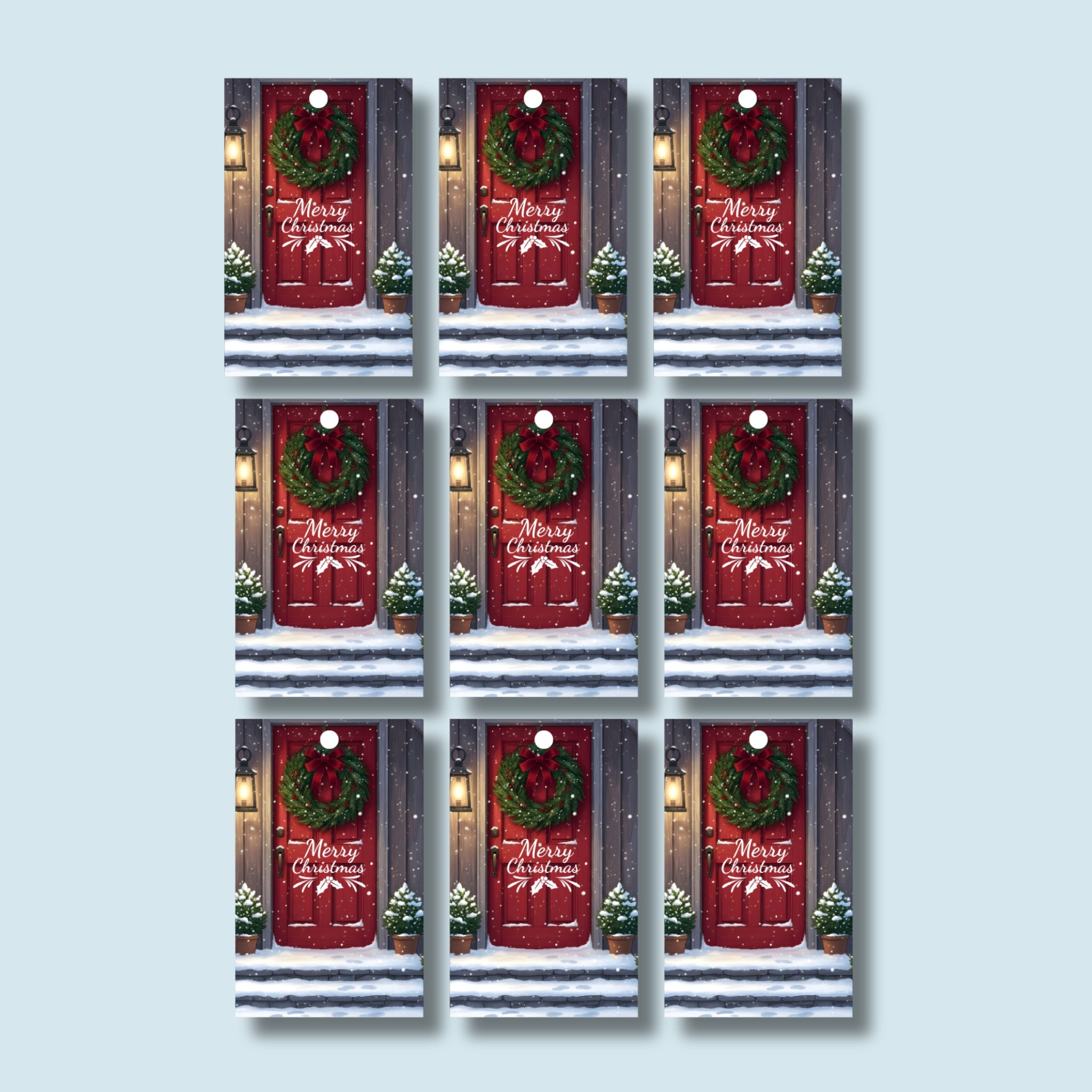 Holiday Gift Tags Printable — Set of 9 Festive Designs (PDF)