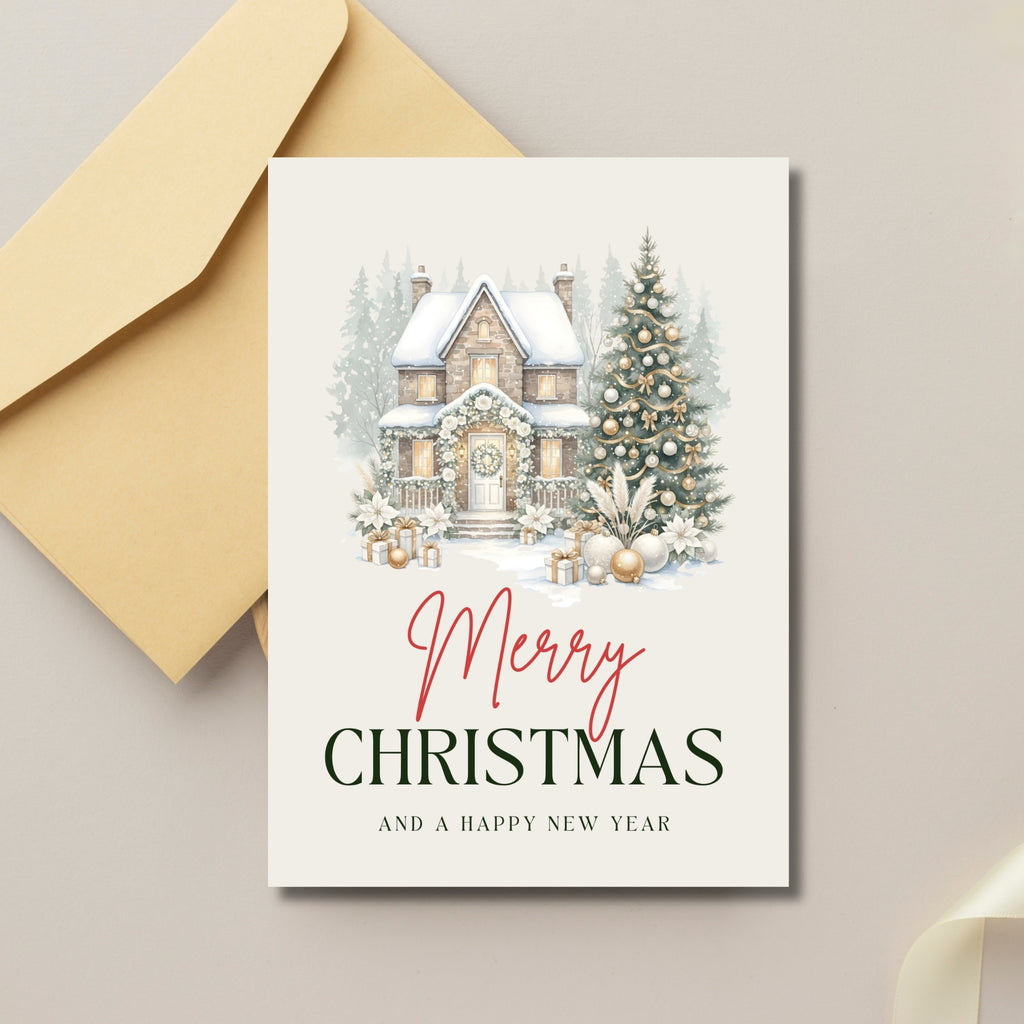 Instant Download Festive Cheer Card – 5×7 PDF Printable