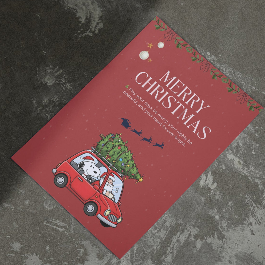 Printable Christmas greeting card – “Send Love This Season” 5x7 PDF