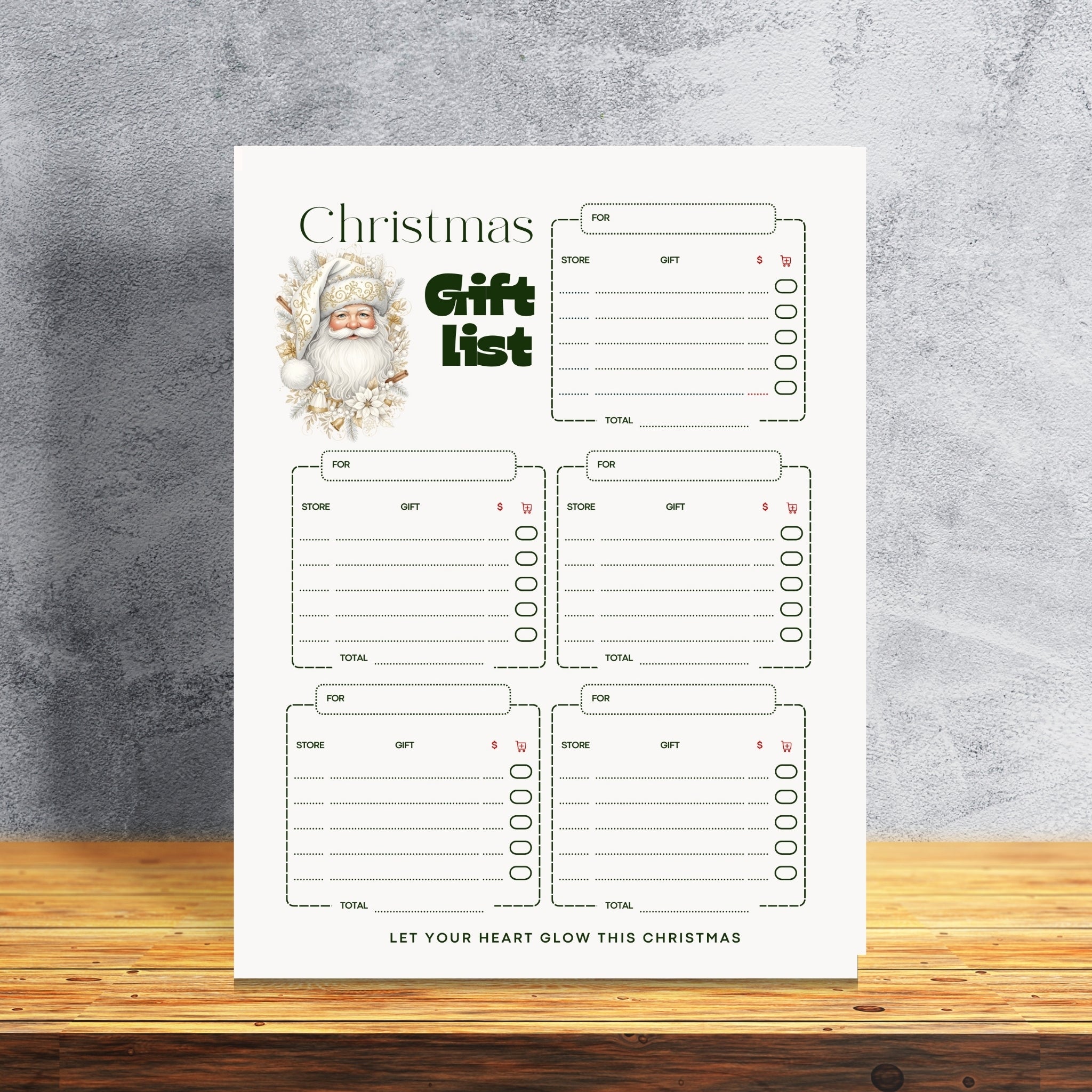 Christmas Gift List Planner – 8.5×11" Printable PDF | Holiday Gift Organizer