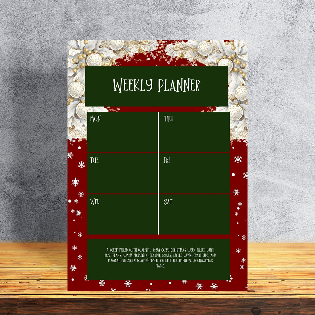 Christmas Weekly Planner 8.5×11” – Printable Holiday Schedule