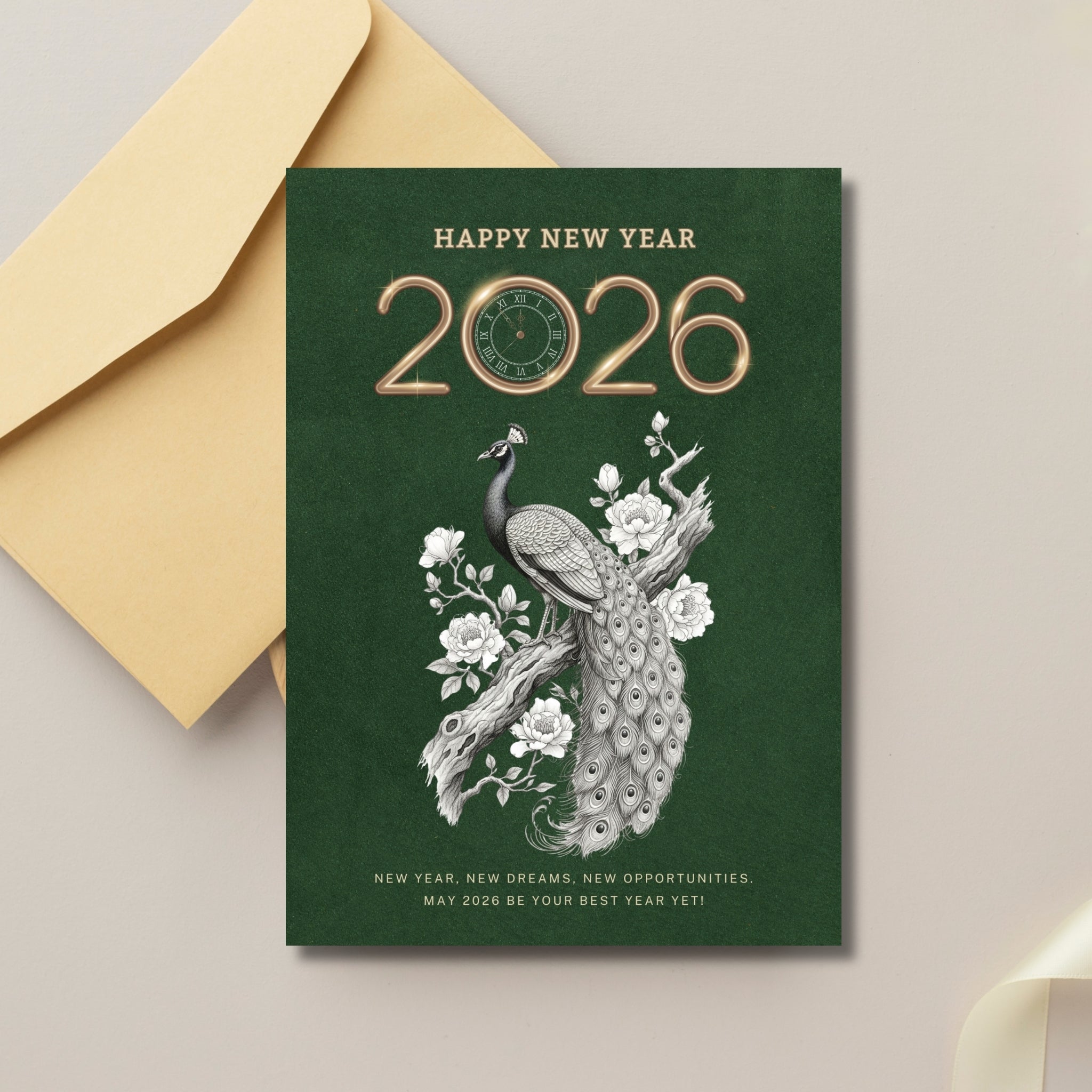 2026 New Year Printable Card – 5×7” Instant PDF