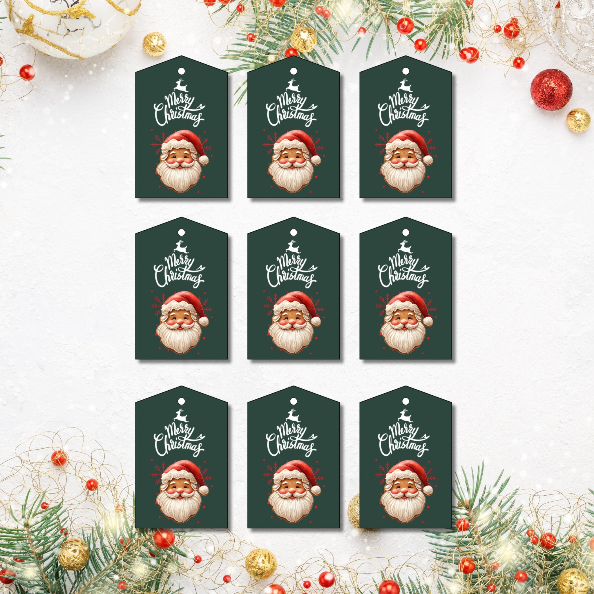 Christmas Gift Tags Printable | Holiday Tag Designs PDF