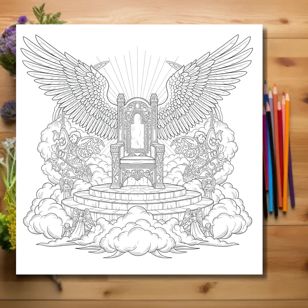 printable spiritual coloring book for adult PDF 30 pages