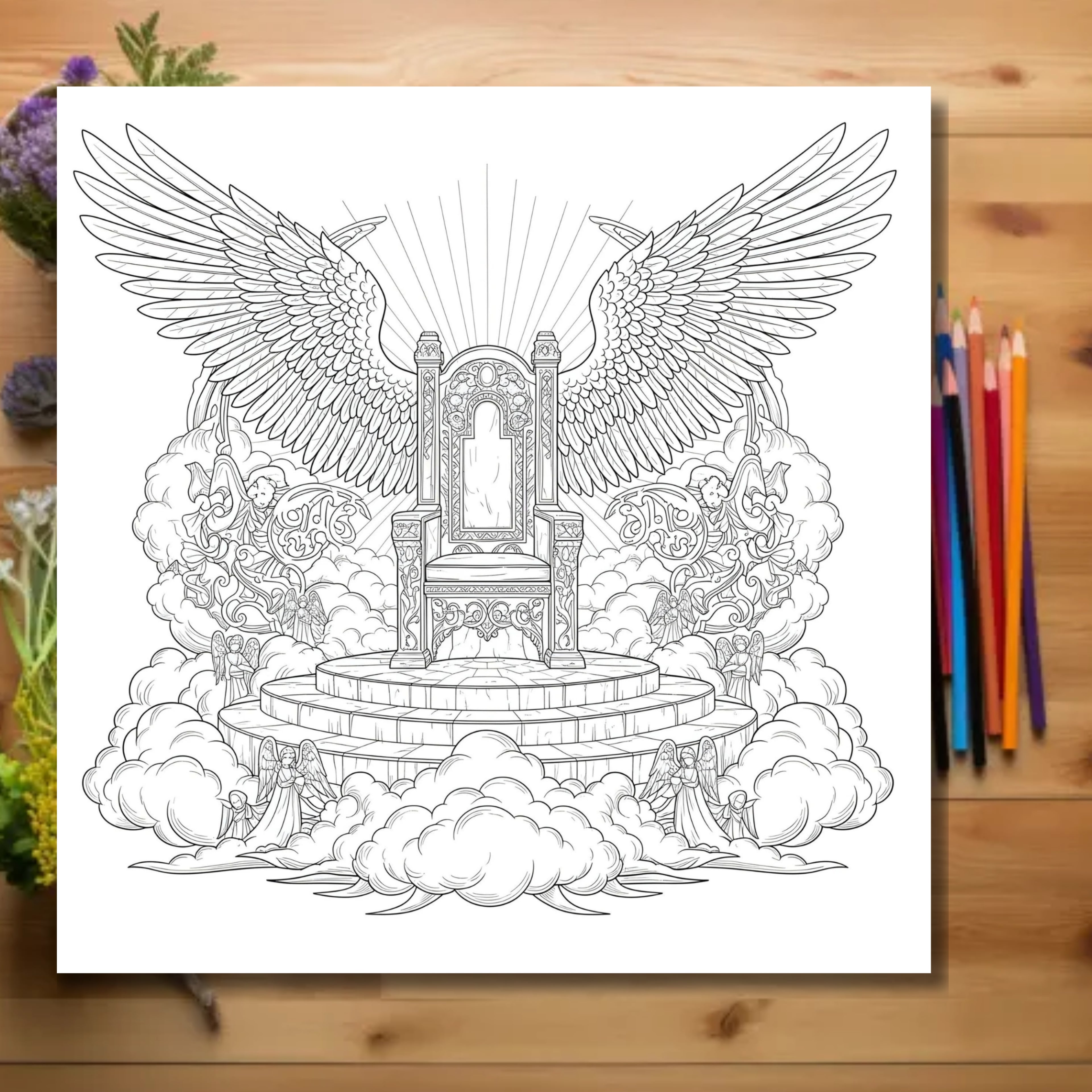 printable spiritual coloring book for adult PDF 30 pages
