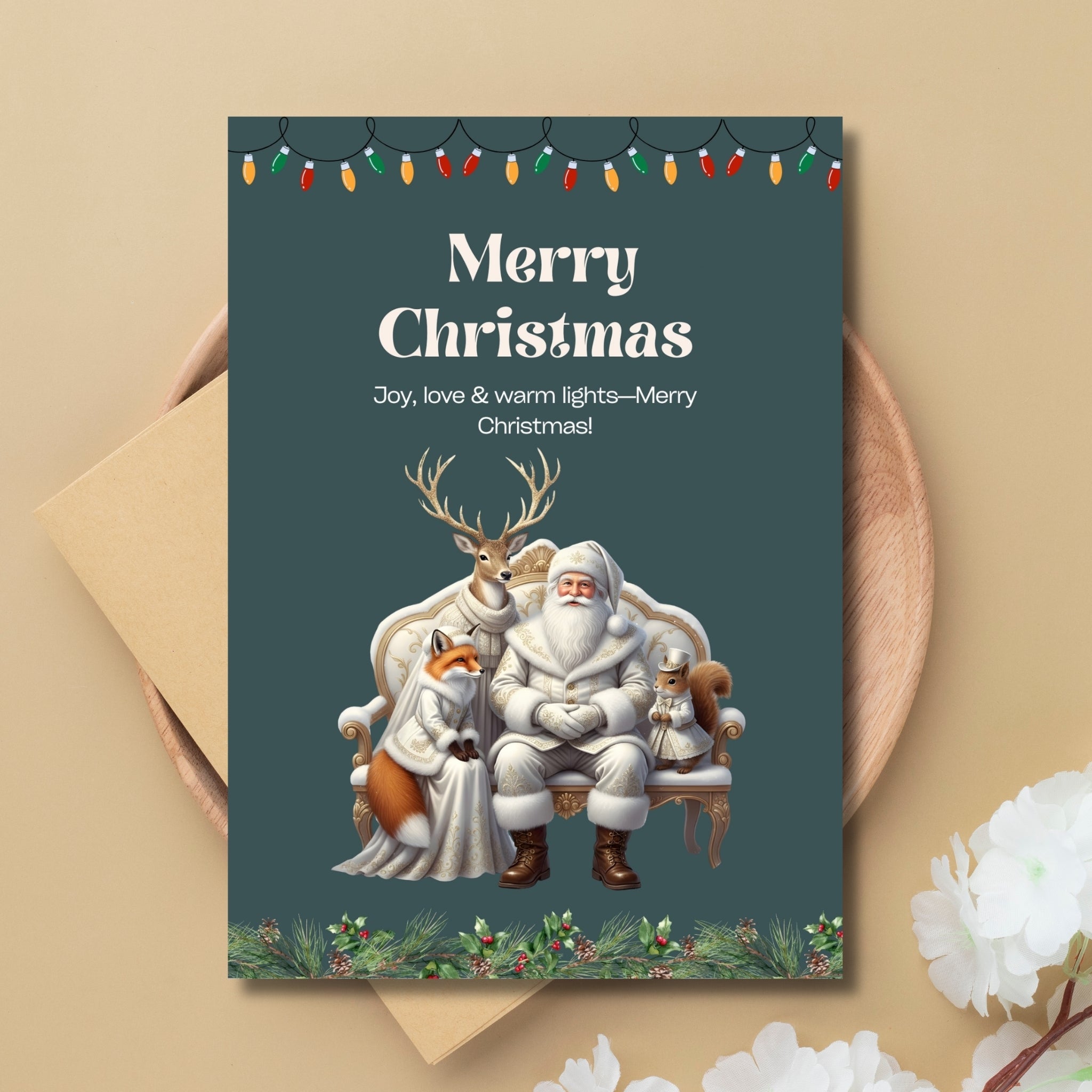Printable 5×7 Christmas Holiday Card – Instant Digital Download