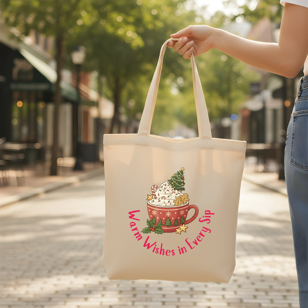 festive tote bag print design for Christmas