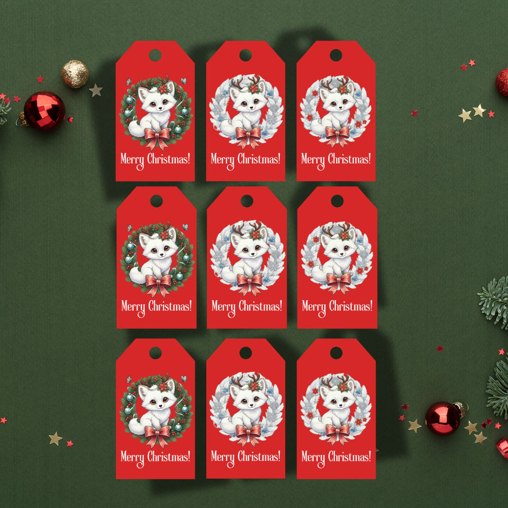Festive Gift Tags Printable — Set of 9 Festive Designs (PDF)