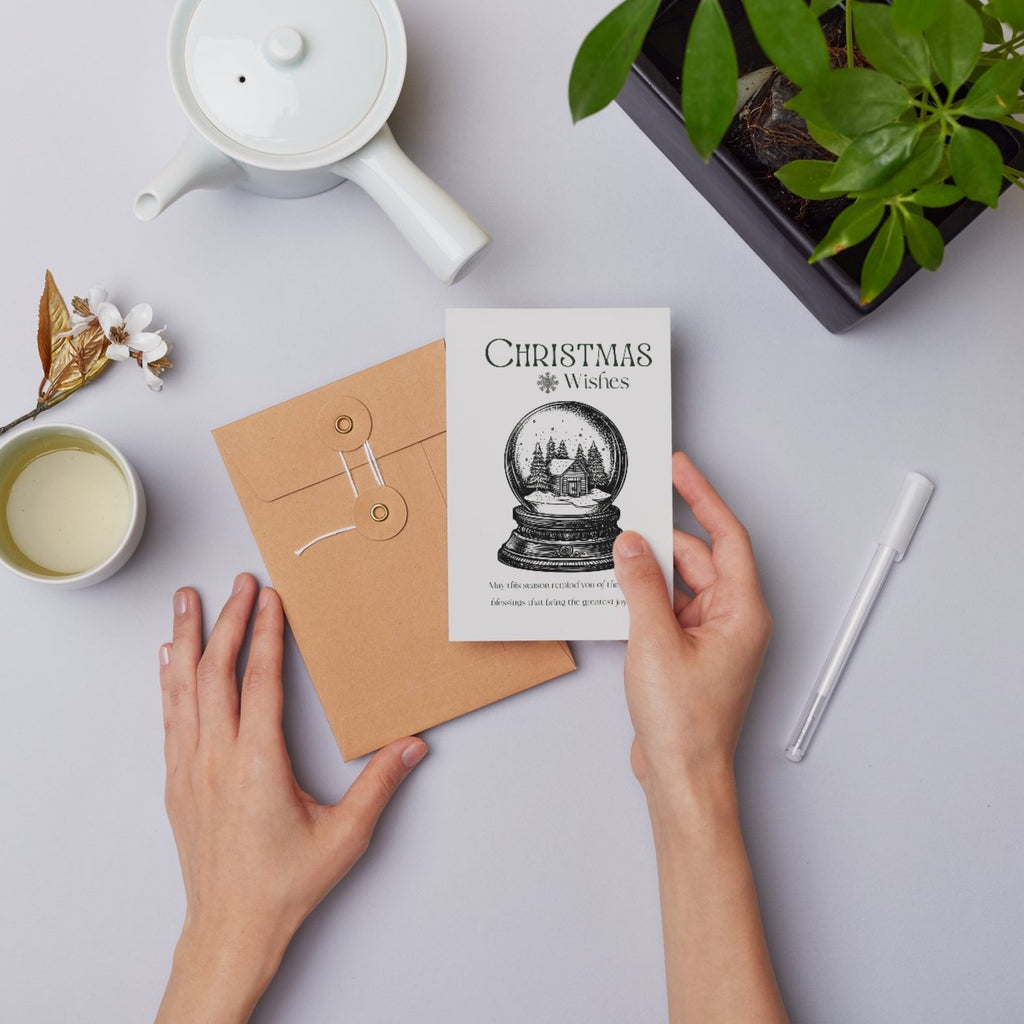 Merry Christmas 5x7 printable greeting card holiday design