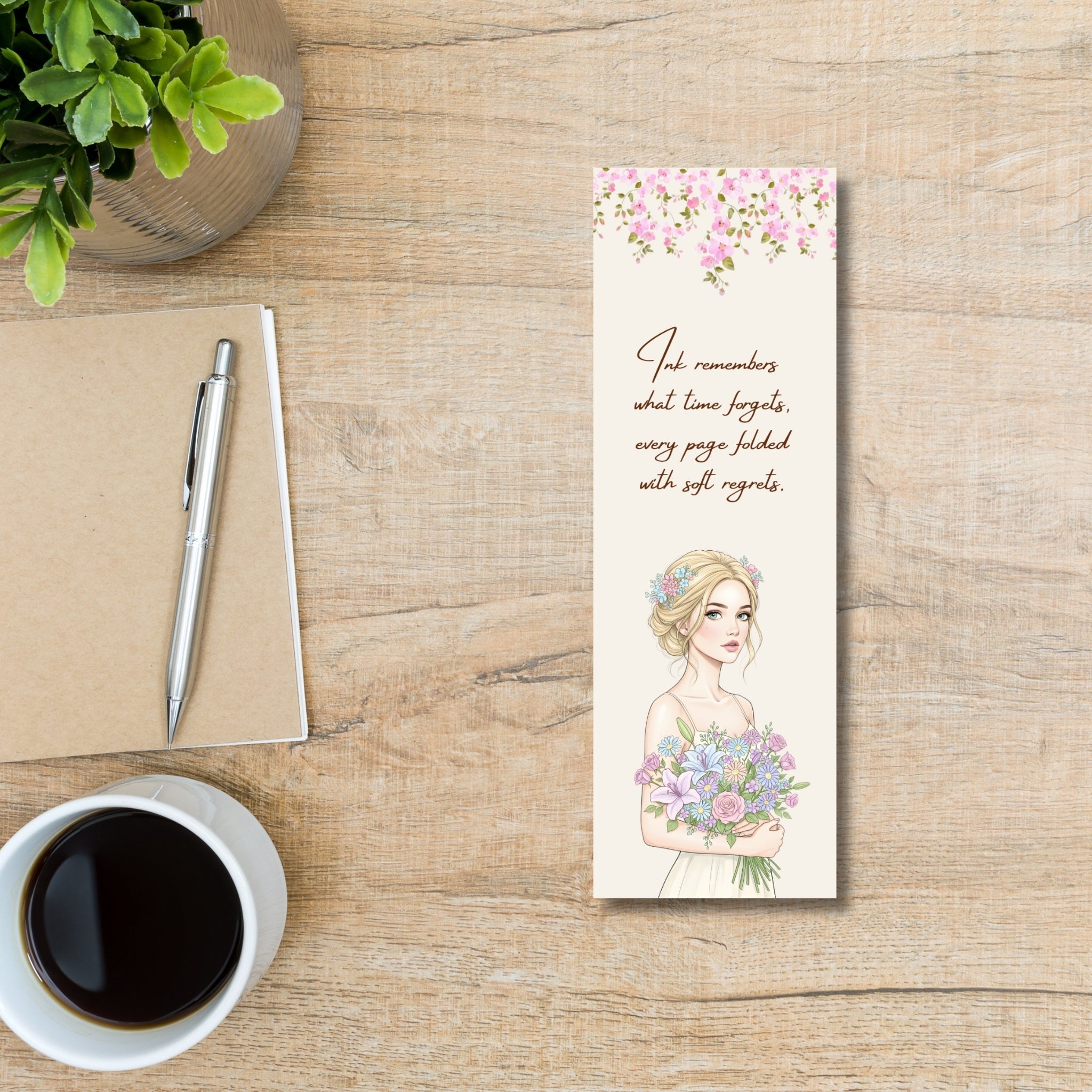 Aesthetic Printable Bookmarks | 2×6 Size | 5-Design Digital Download